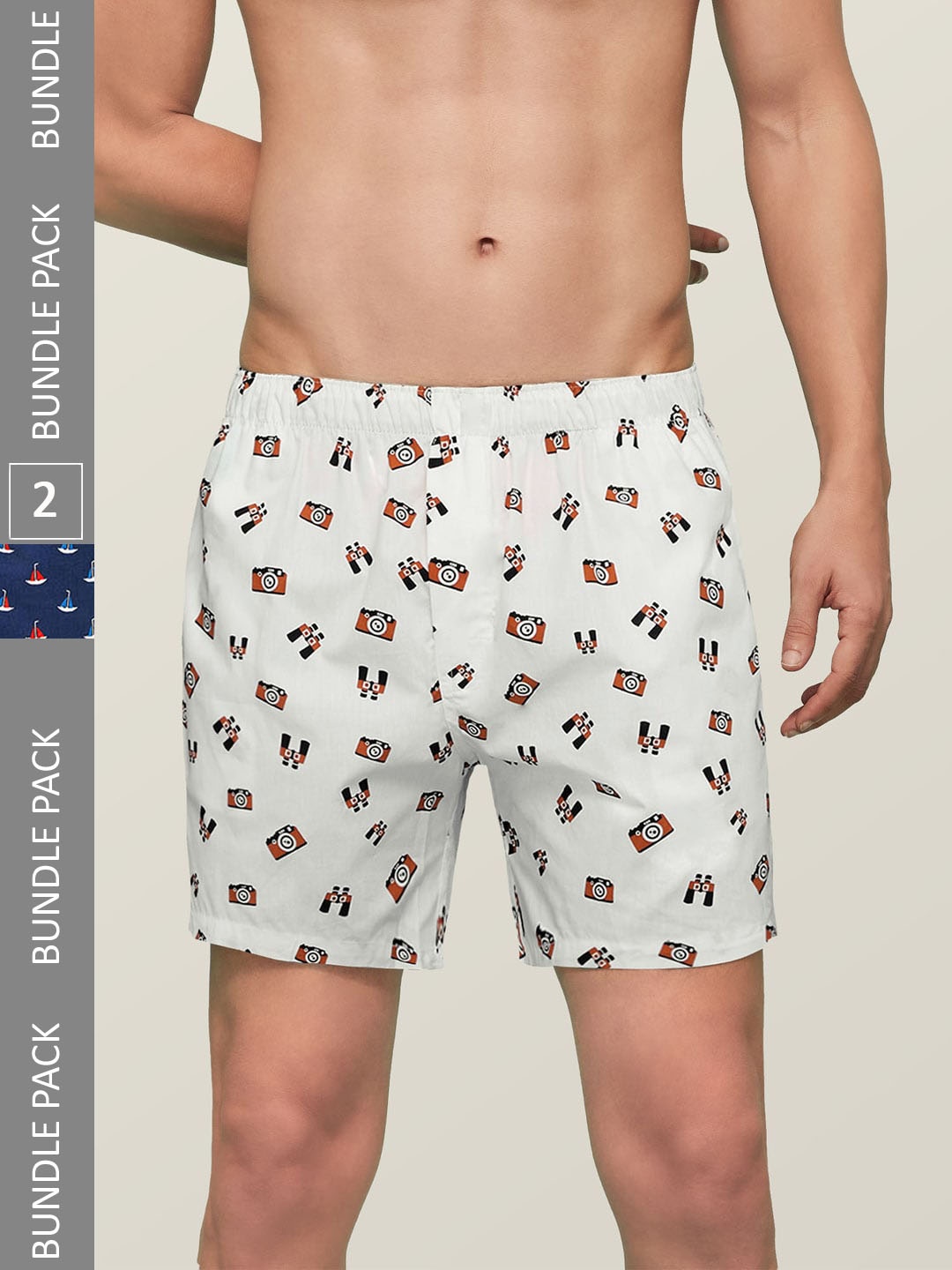 

XYXX Men Pack of 2 Remix IntelliEaze Super Combed Cotton Boxers XYBOX2PCKN125, Navy blue