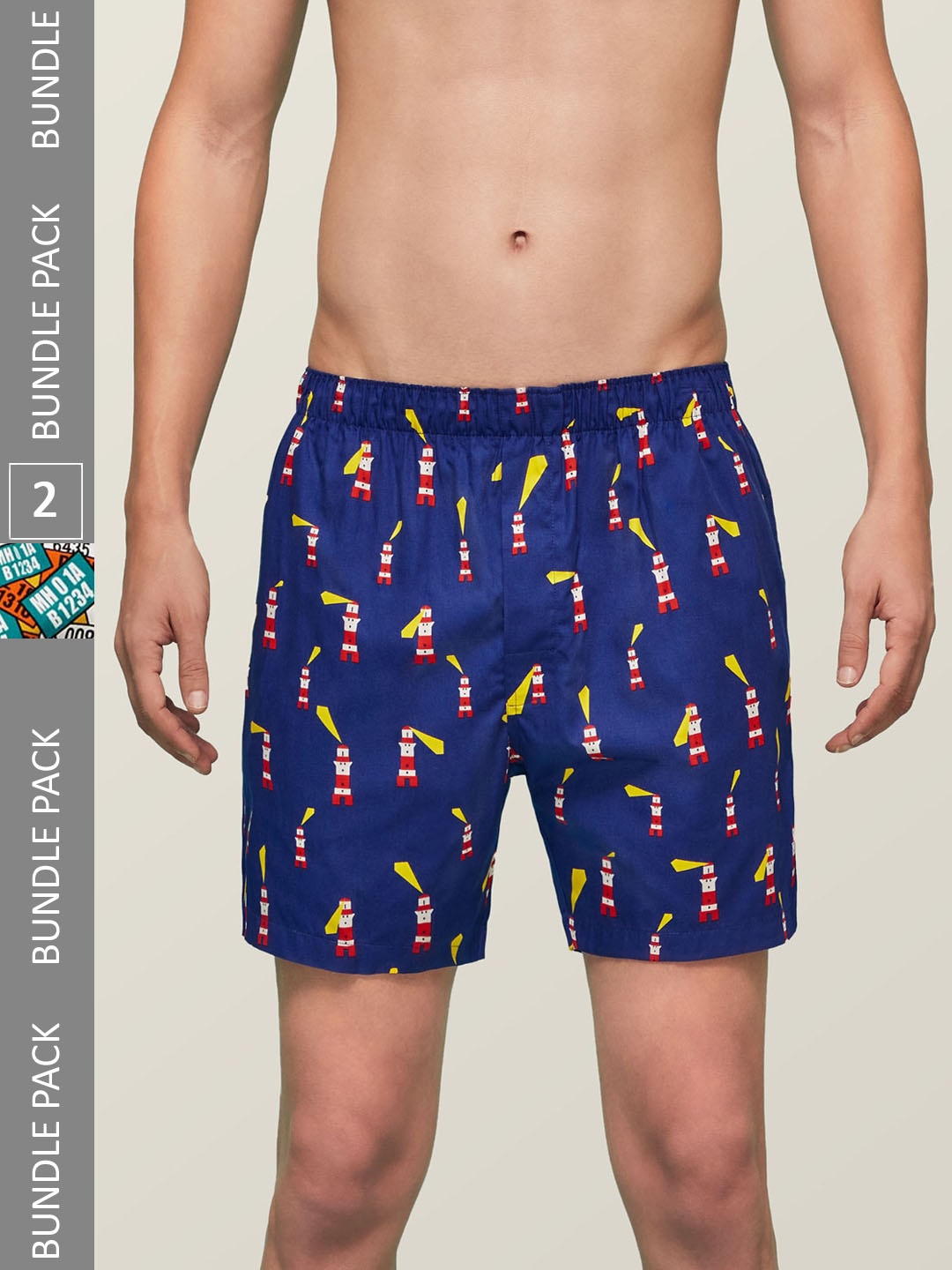 

XYXX Men Pack of 2 Remix IntelliEaze Super Combed Cotton Boxers XYBOX2PCKN153, Navy blue