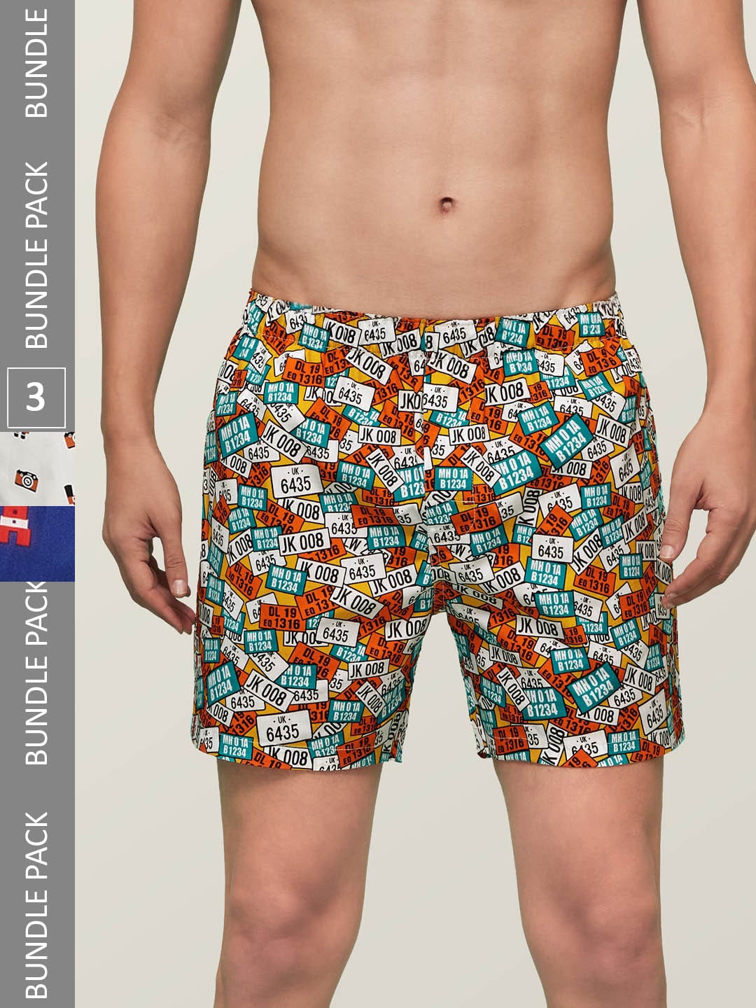 

XYXX Pack of 3 Remix IntelliEaze Super Combed Cotton Boxers XYBOX3PCKN21, White