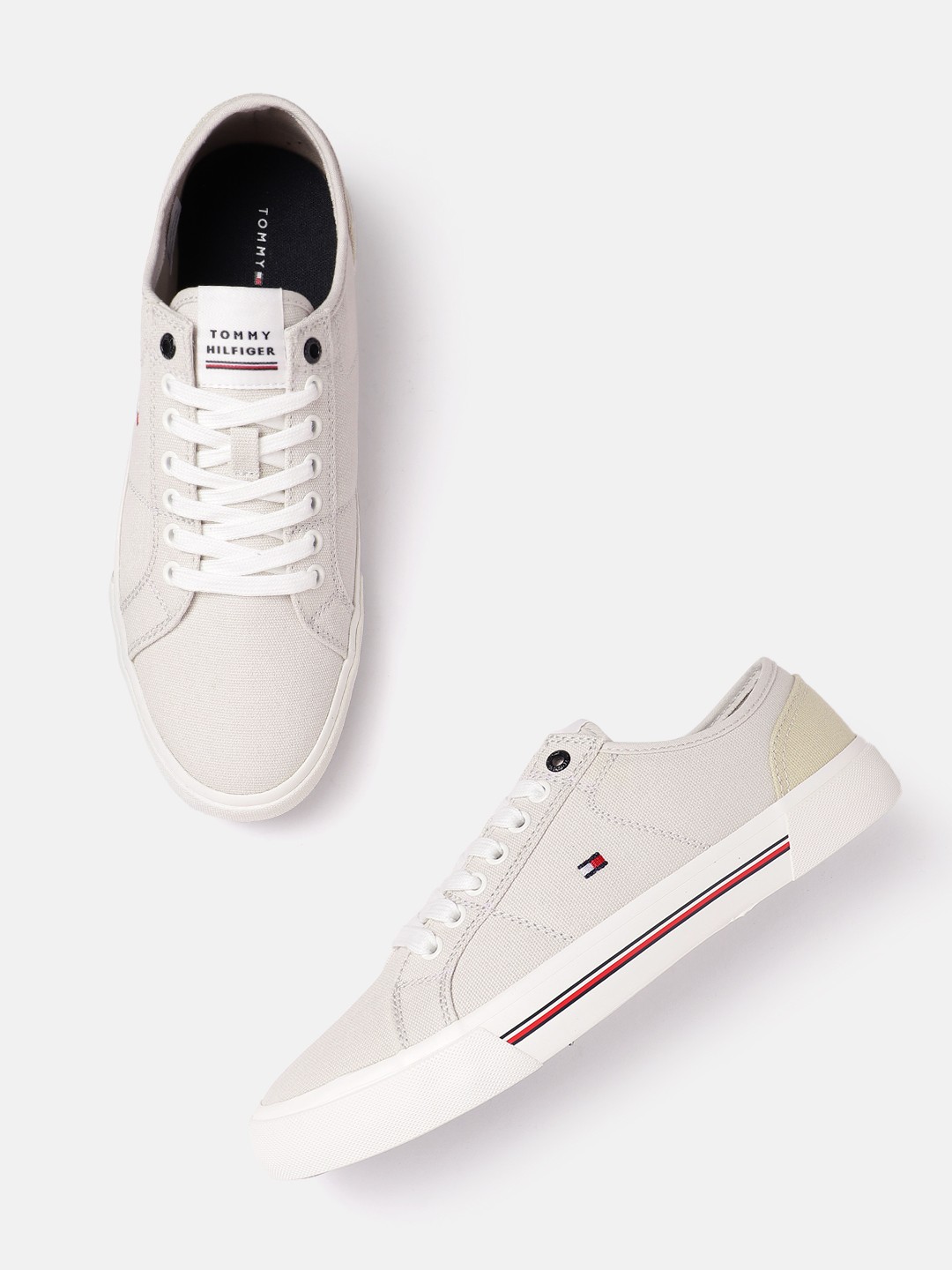 

Tommy Hilfiger Men Canvas Sneakers, Grey