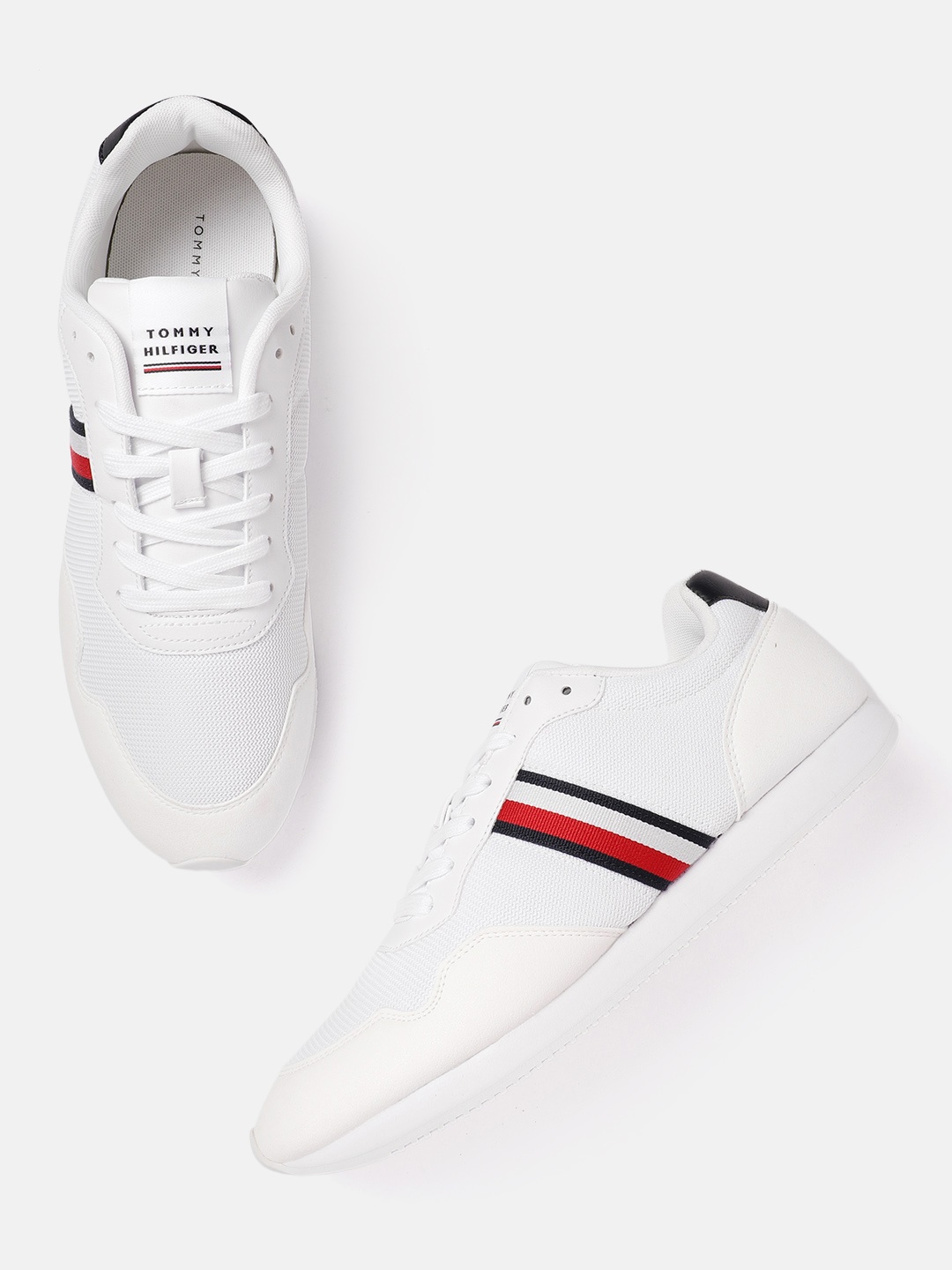 

Tommy Hilfiger Men Woven Design Sneakers, White