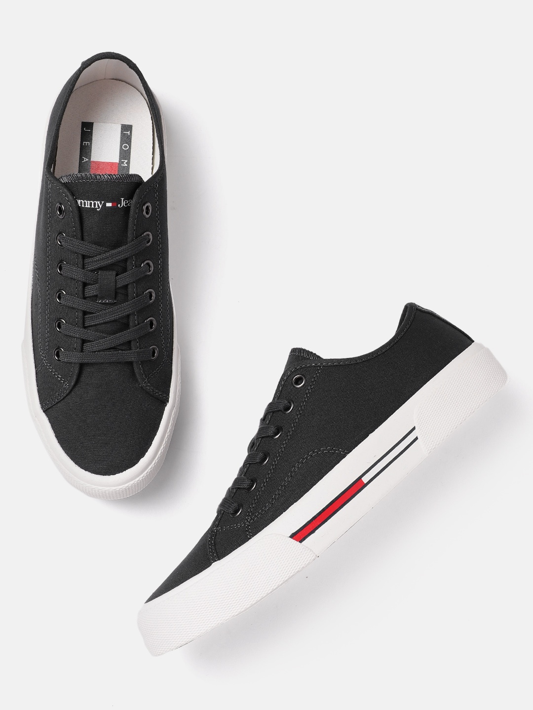 

Tommy Hilfiger Men Canvas Sneakers, Charcoal