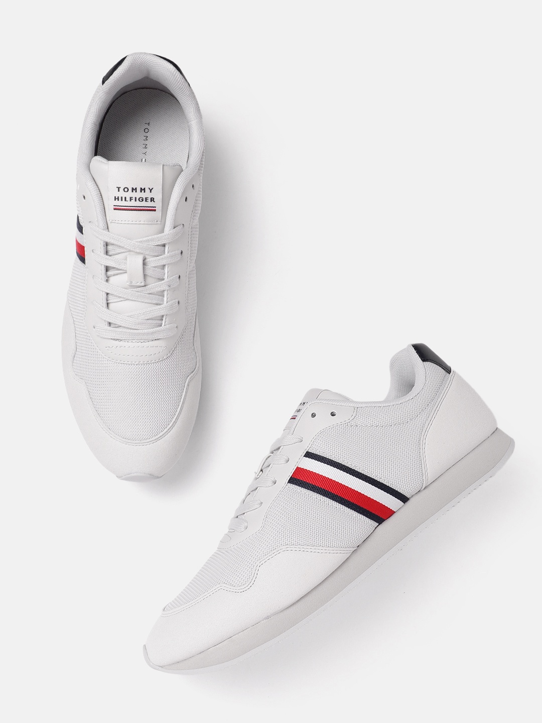 

Tommy Hilfiger Men Round Toe Lace Ups Sneakers, White