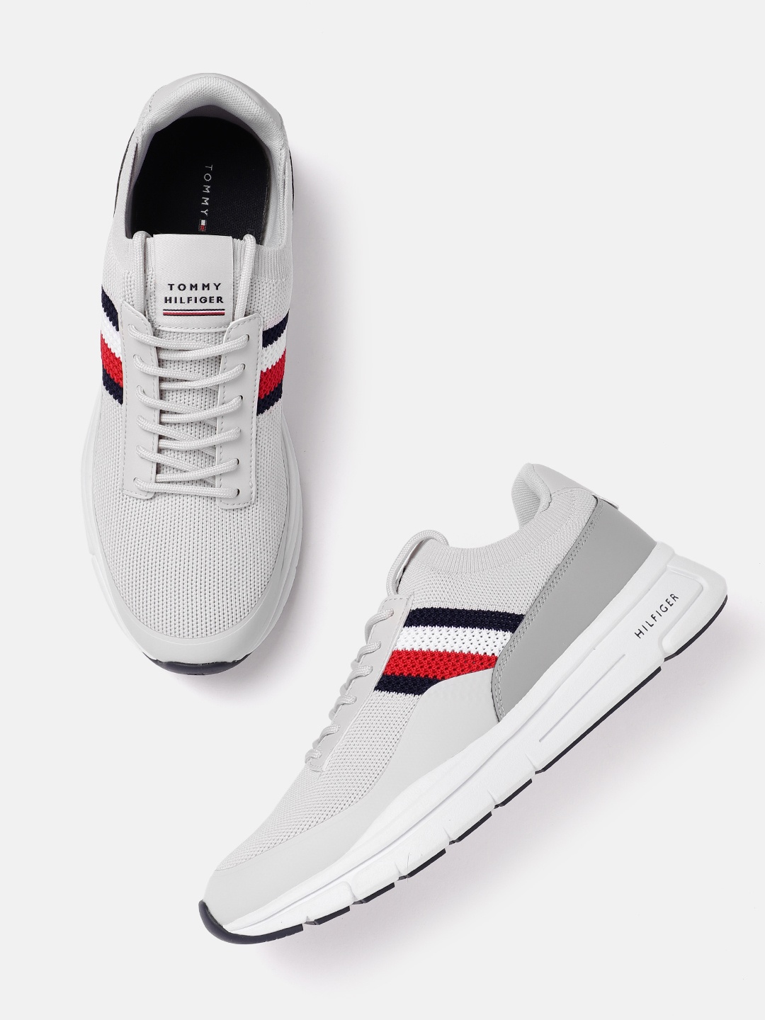 

Tommy Hilfiger Men Woven Design Sneakers, Grey