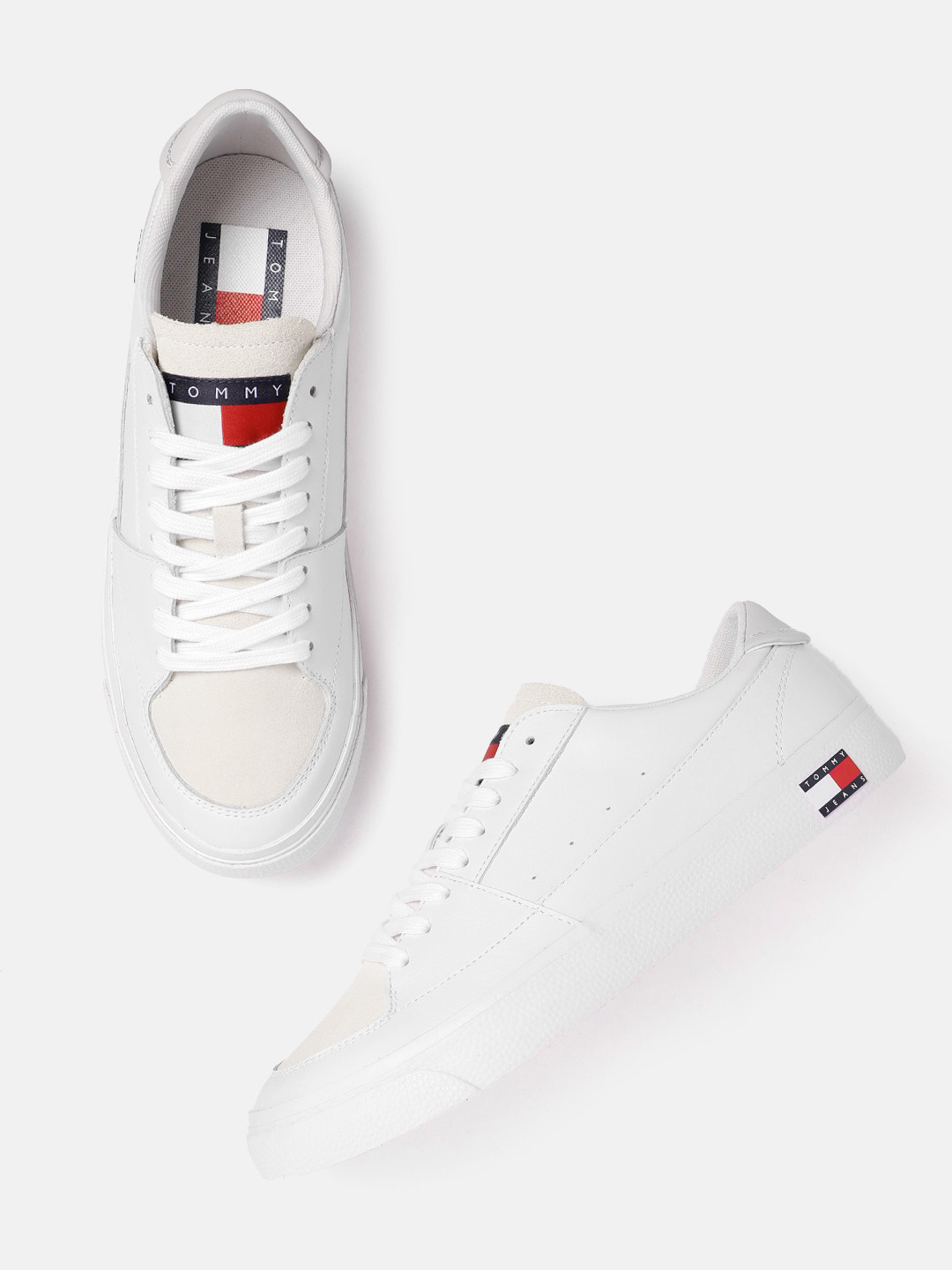

Tommy Hilfiger Men Leather Sneakers, White