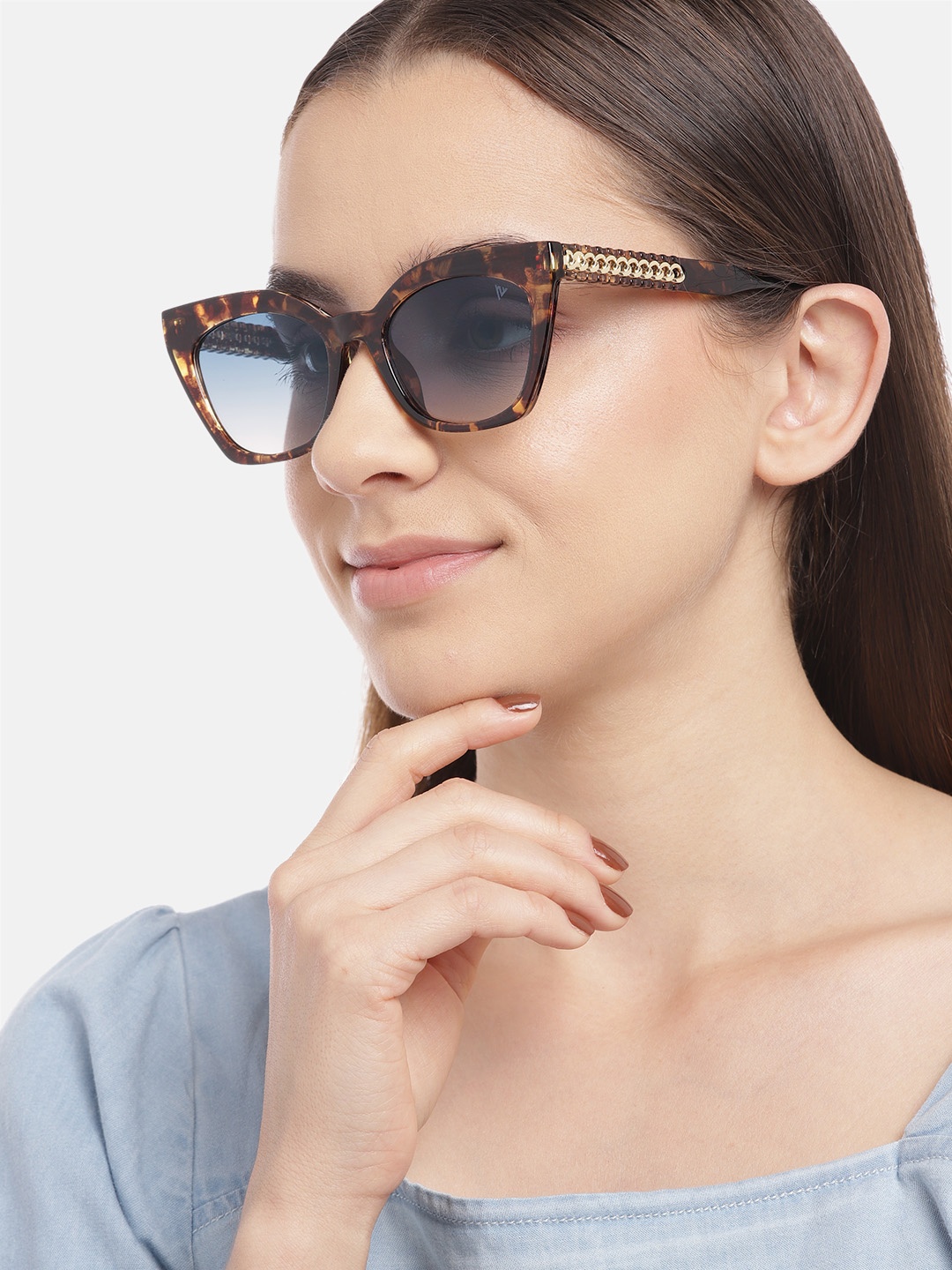 

Voyage Women Cateye Sunglasses with UV Protected Lens 984MG3793ZZZ, Grey