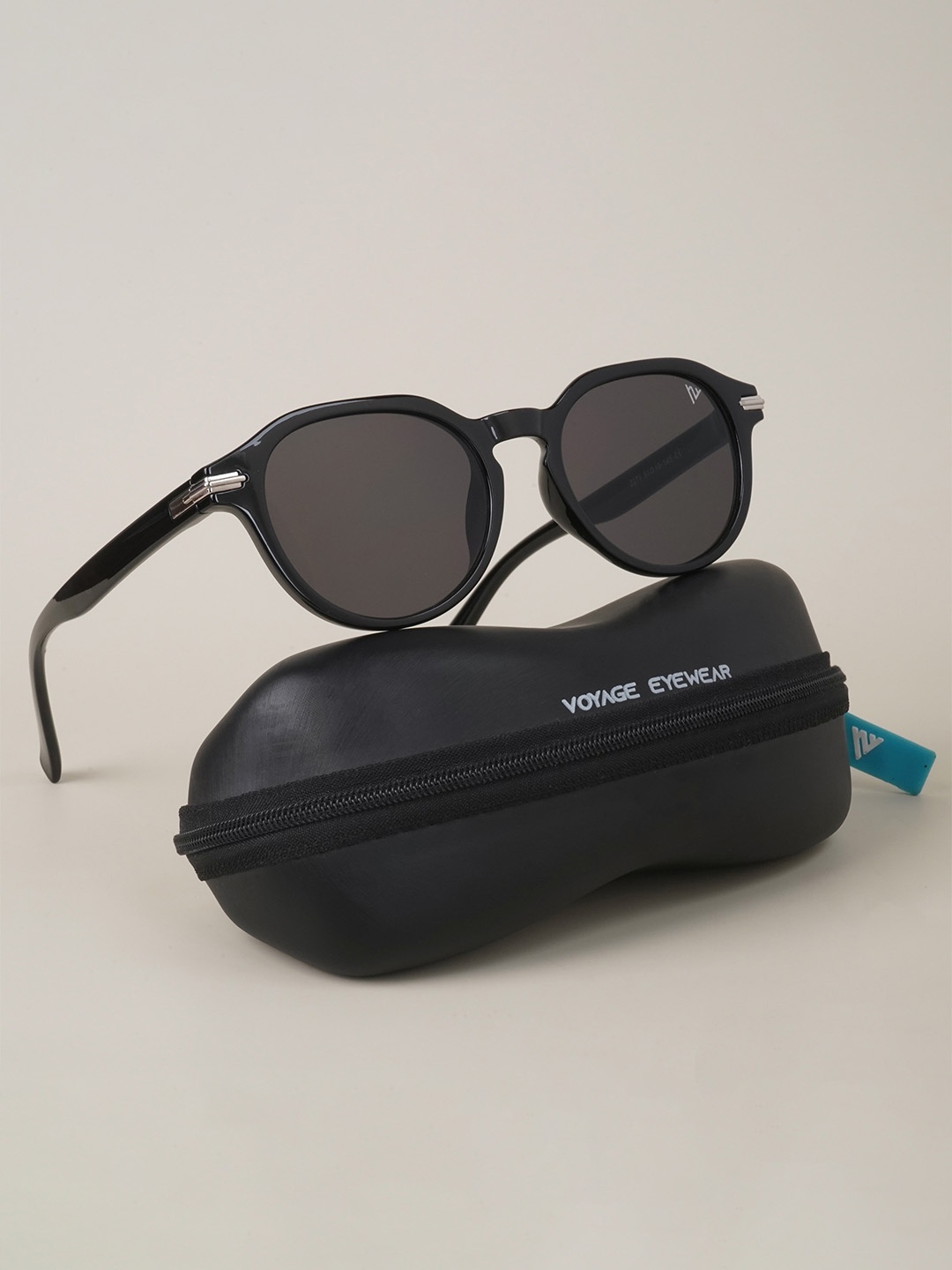 

Voyage Round Sunglasses With UV Protected Lens 2271MG3753ZZZ, Black