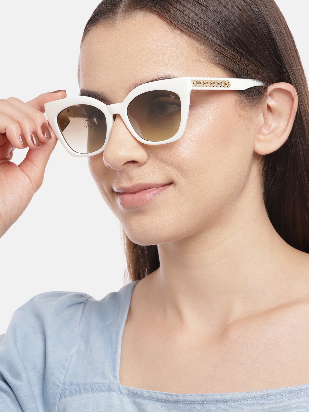 

Voyage Women Cateye Sunglasses with UV Protected Lens 984MG3791ZZZ, Brown