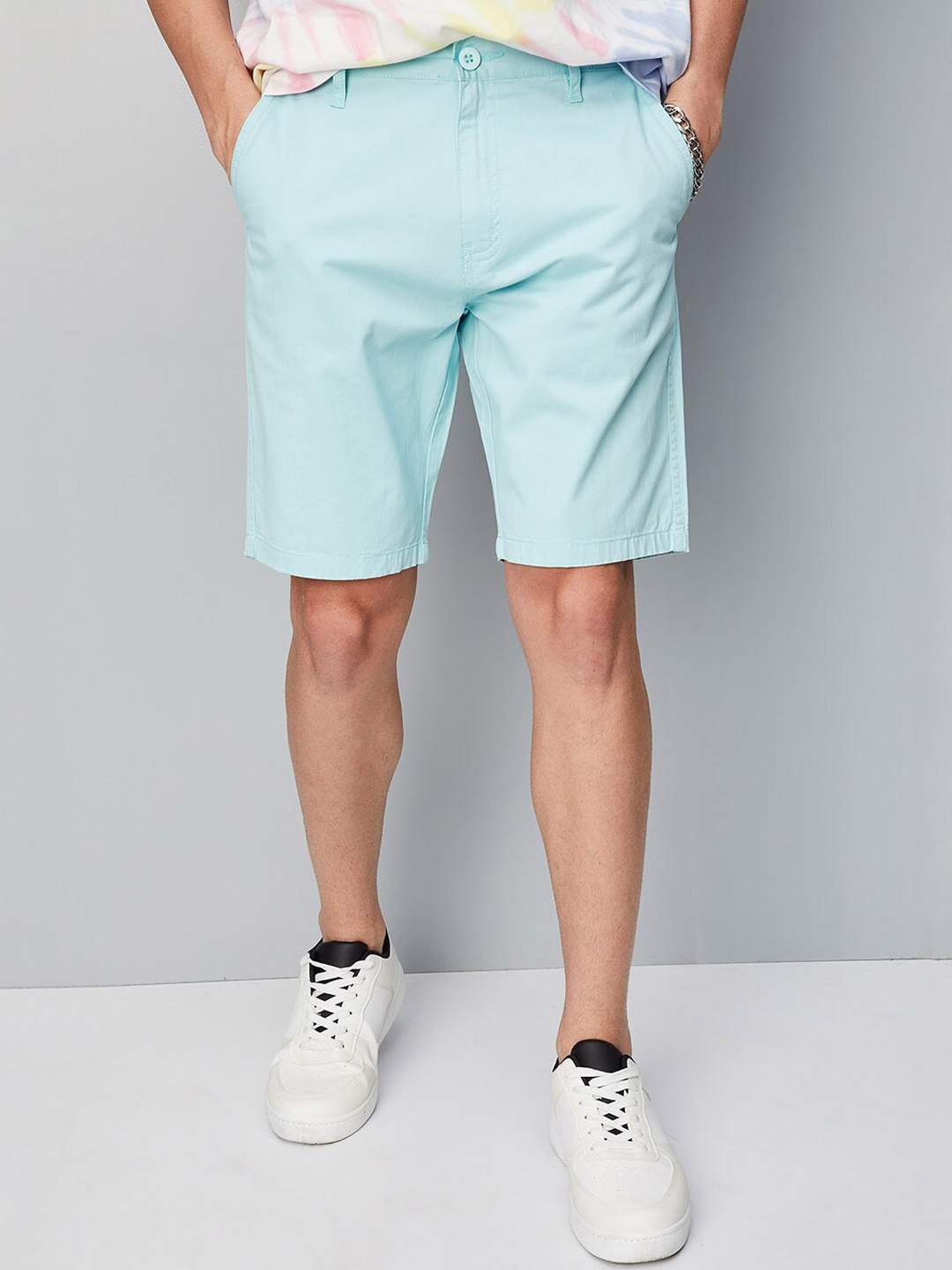 

max Men Mid-Rise Chino Shorts, Green