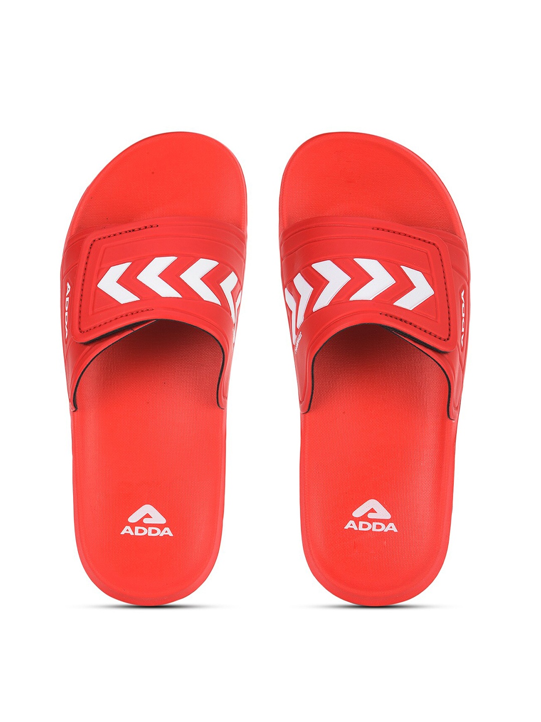 

Adda Men Printed Rubber Sliders, Red