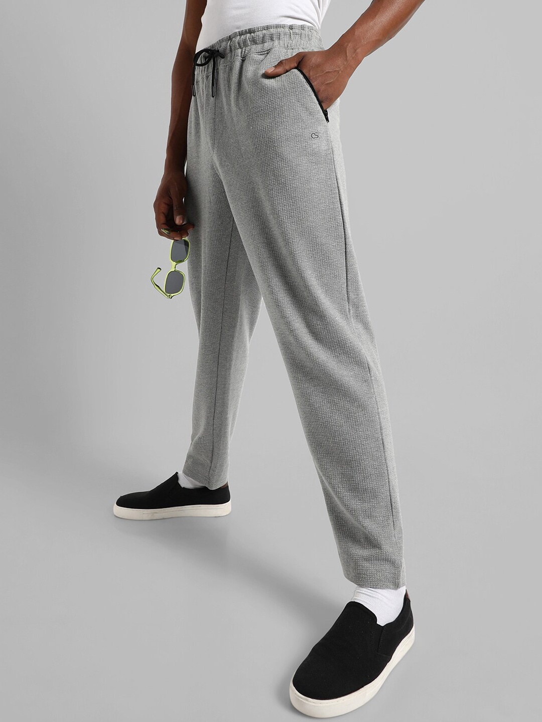 

Campus Sutra Men Regular Fit Cotton Track Pants, Grey