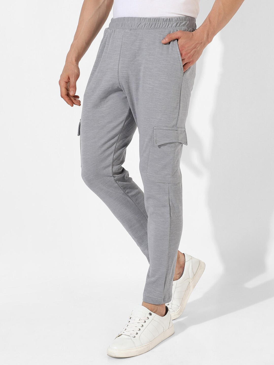 

Campus Sutra Men Regular Fit Cotton Track Pants, Grey