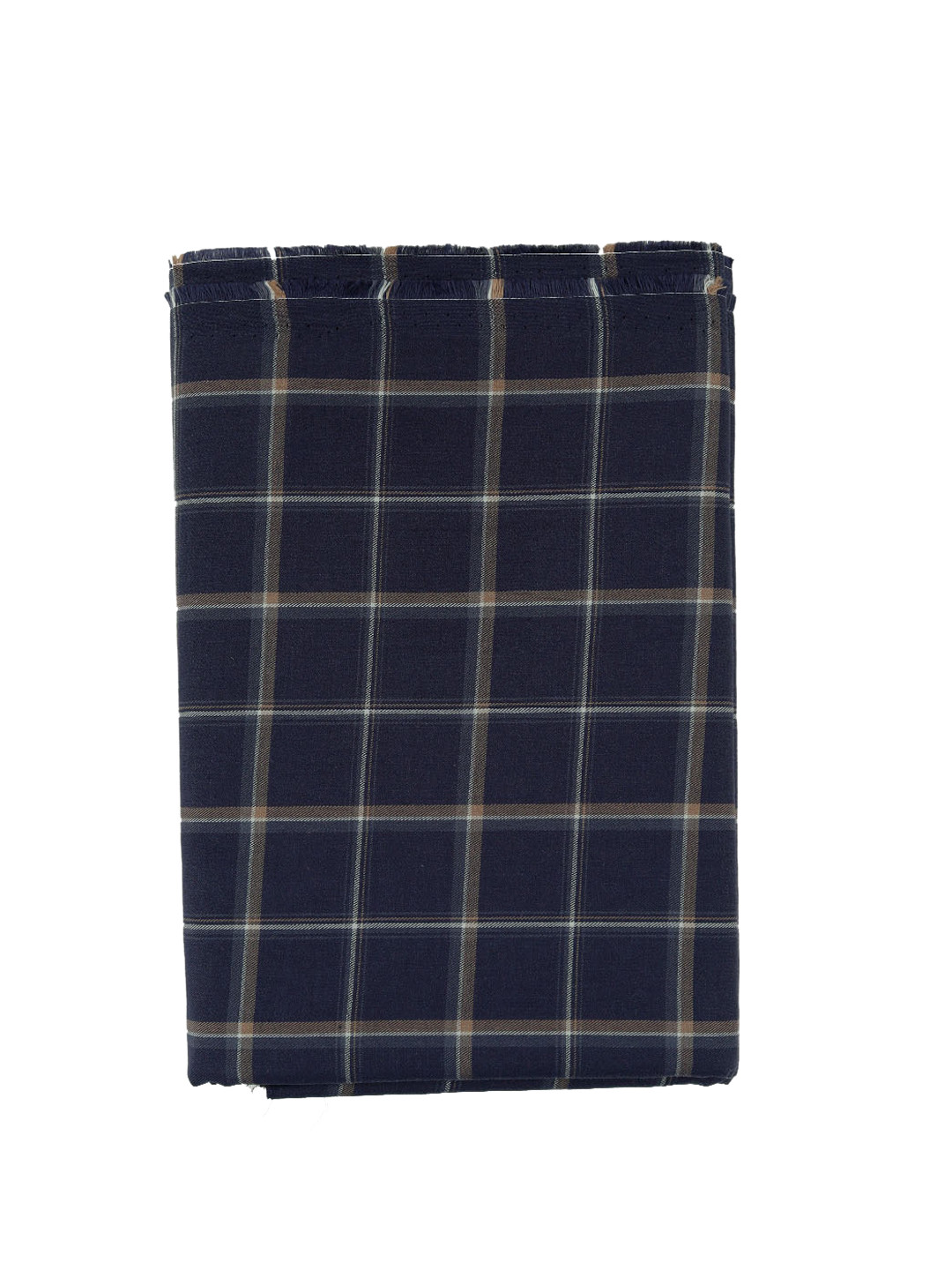 

Ramraj Men Checked Cotton Unstitched Shirt Fabric, Navy blue