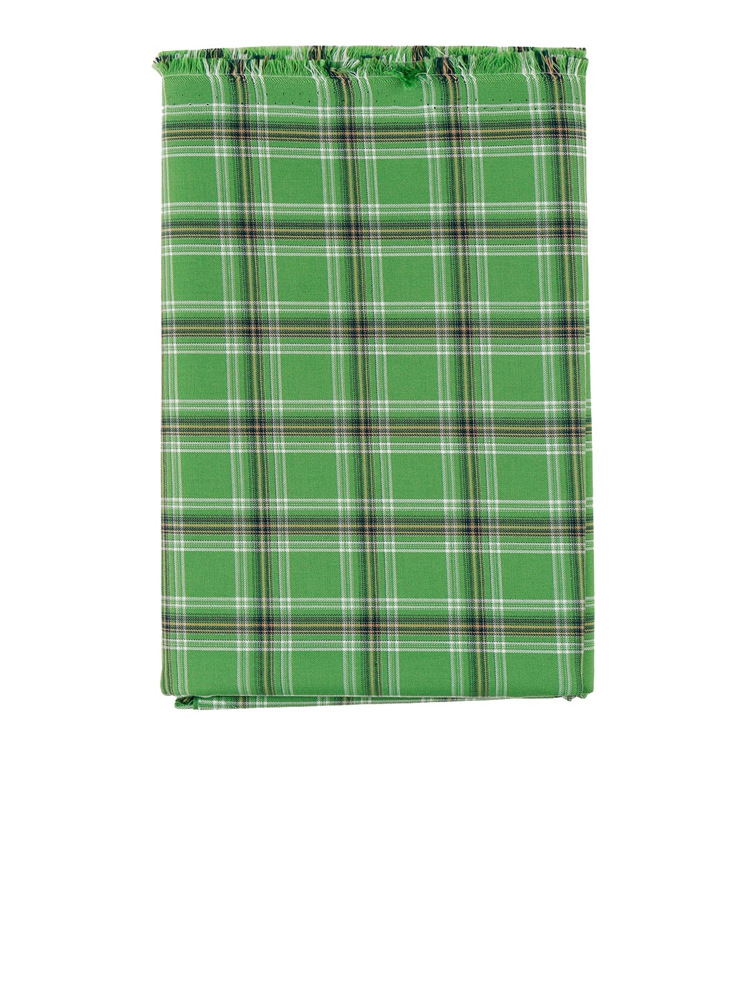 

Ramraj Green Cotton Checked Unstitched Shirt Fabric