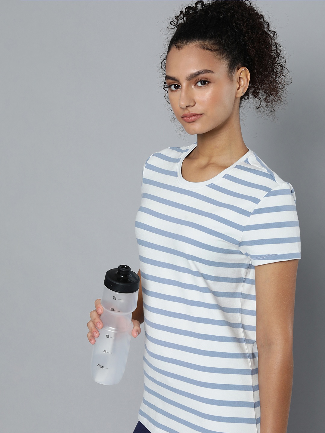 

HRX by Hrithik Roshan Striped Running T-shirt, White