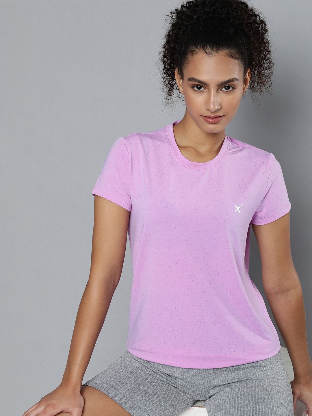 

HRX by Hrithik Roshan Solid Running T-shirt, Lavender