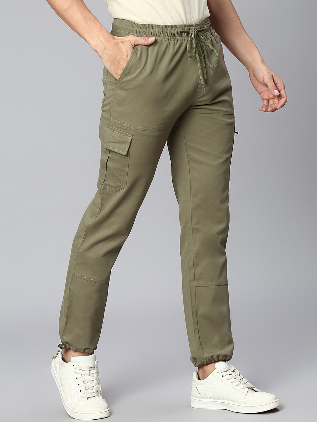 

Hubberholme Men Easy Wash Cargo Joggers, Olive