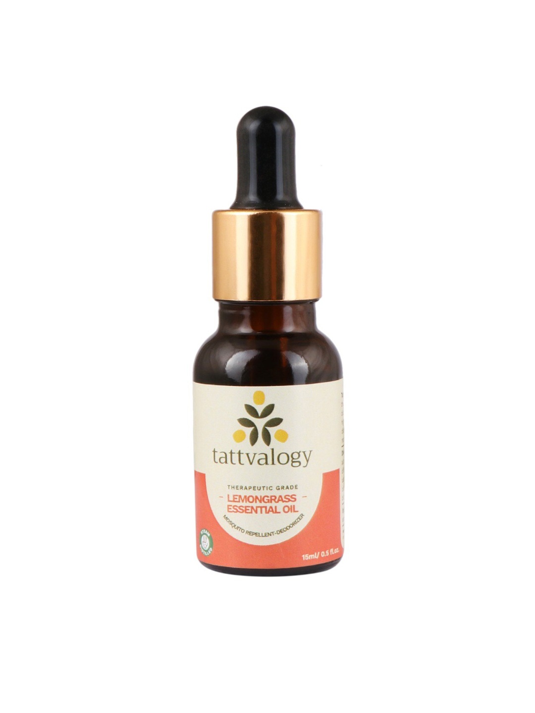 

Tattvalogy Therapeutic Grade Lemongrass Essential Oil 15ml, Brown