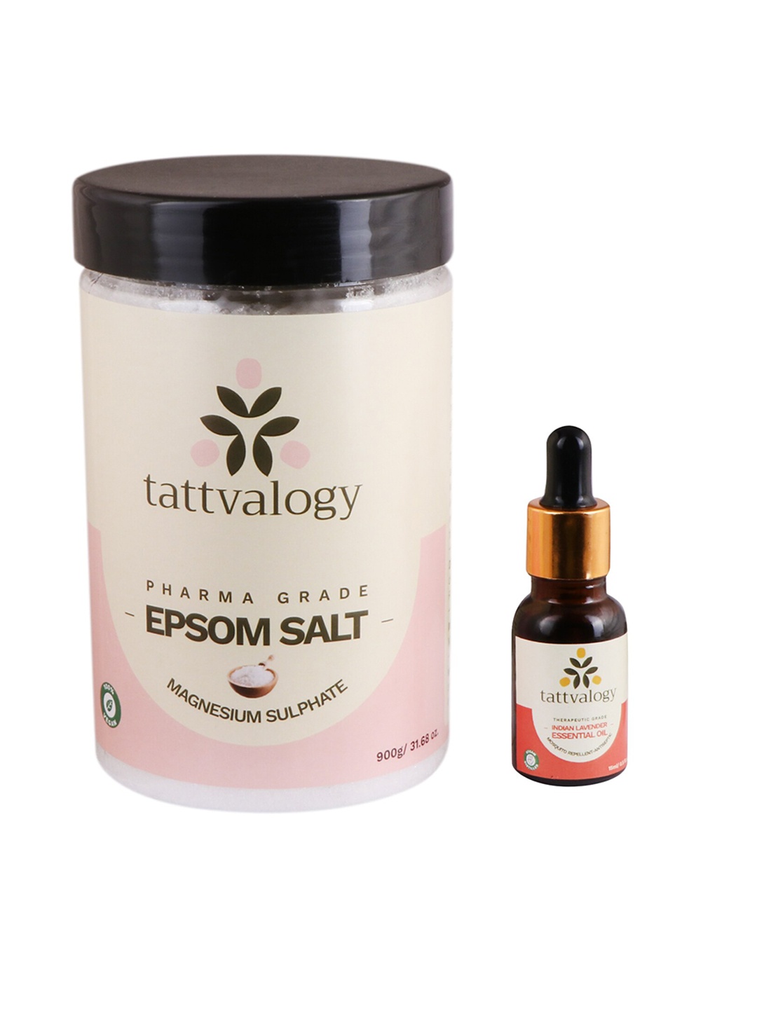 

Tattvalogy Epsom Salt With Indian Lavender Essential Oil Combo, White