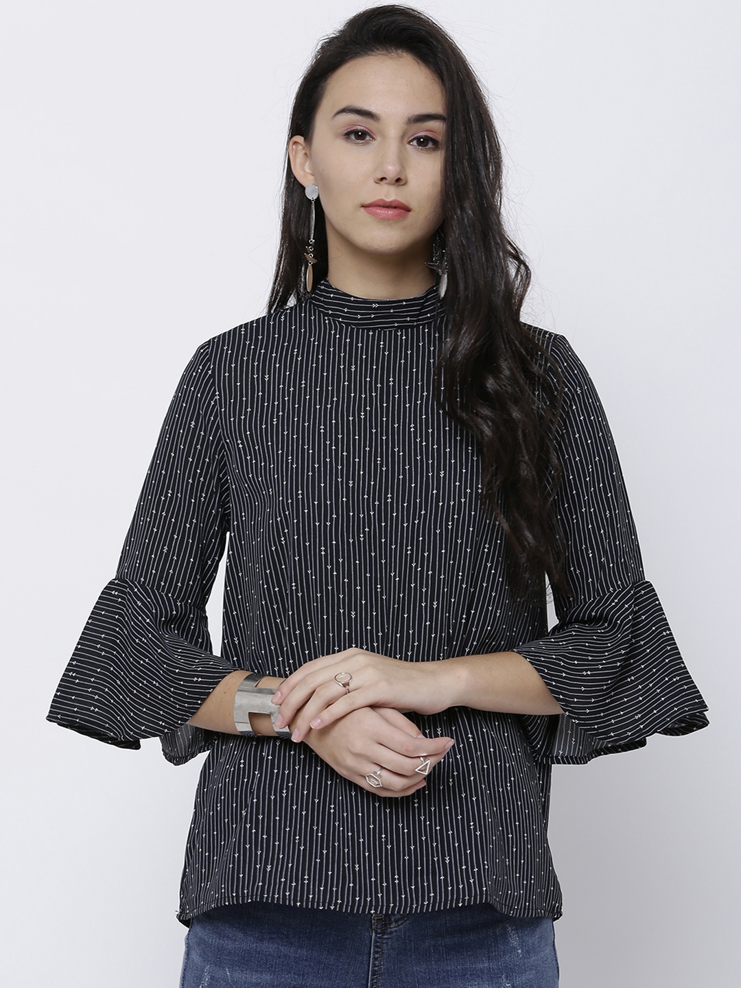 

Tokyo Talkies Women Black Printed Top