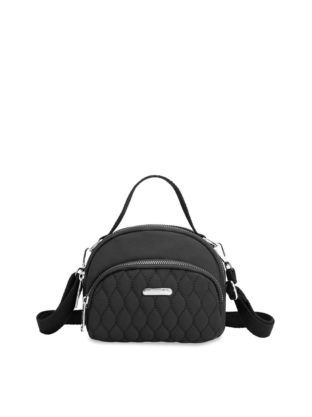 

Diva Dale Women PU Structured Sling with Quilted, Black