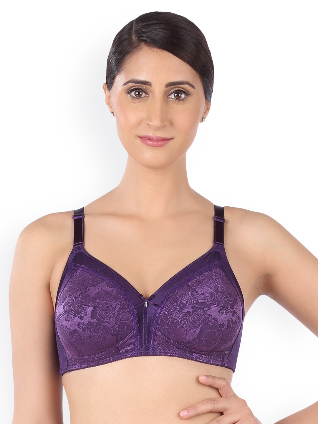 

Triumph Jolly Fit Deluxe Mature Wireless Non Padded Comfort Full Coverage Big-Cup Bra, Purple