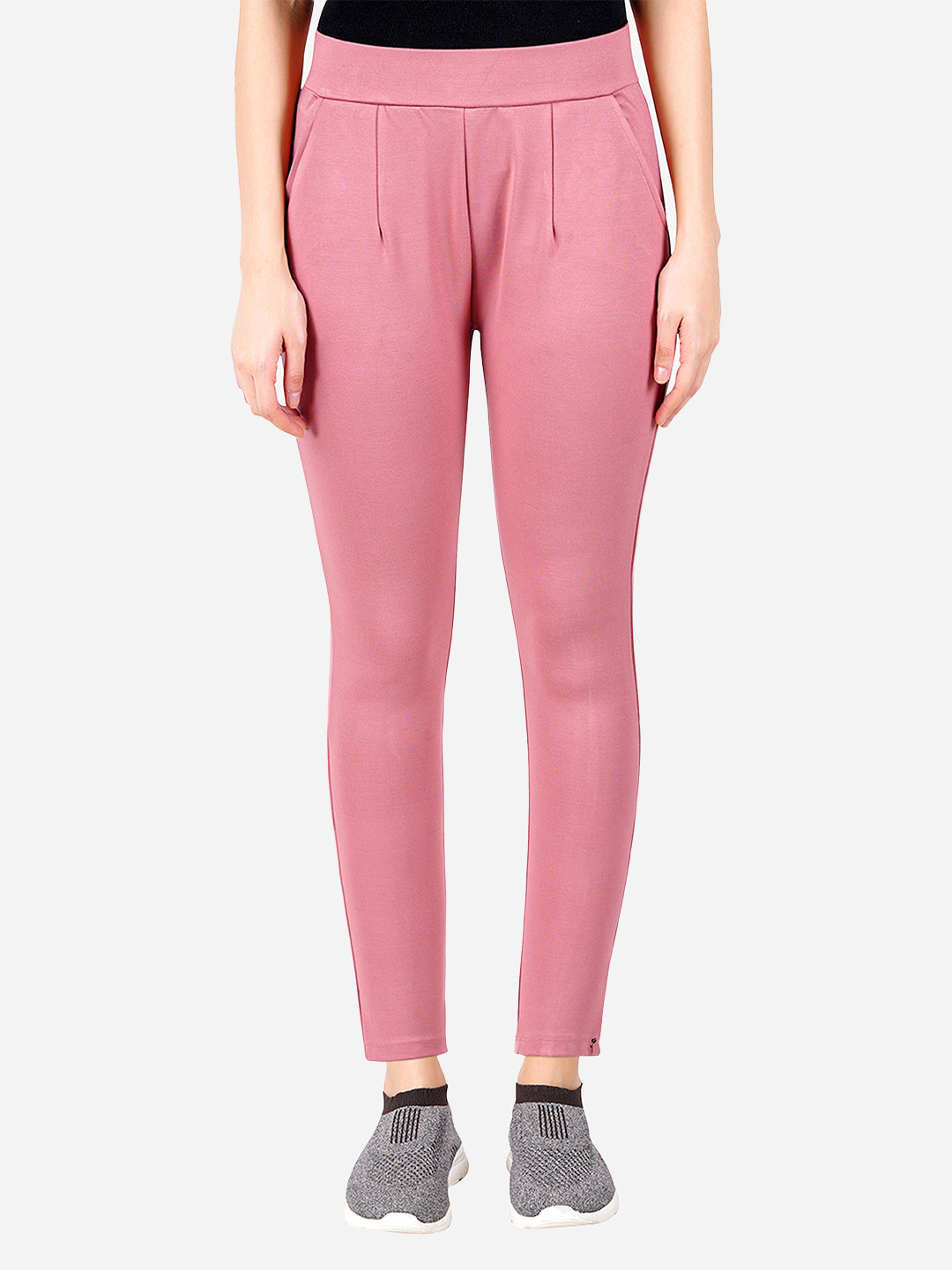 

Indian Flower Women Skinny Fit Treggings, Peach