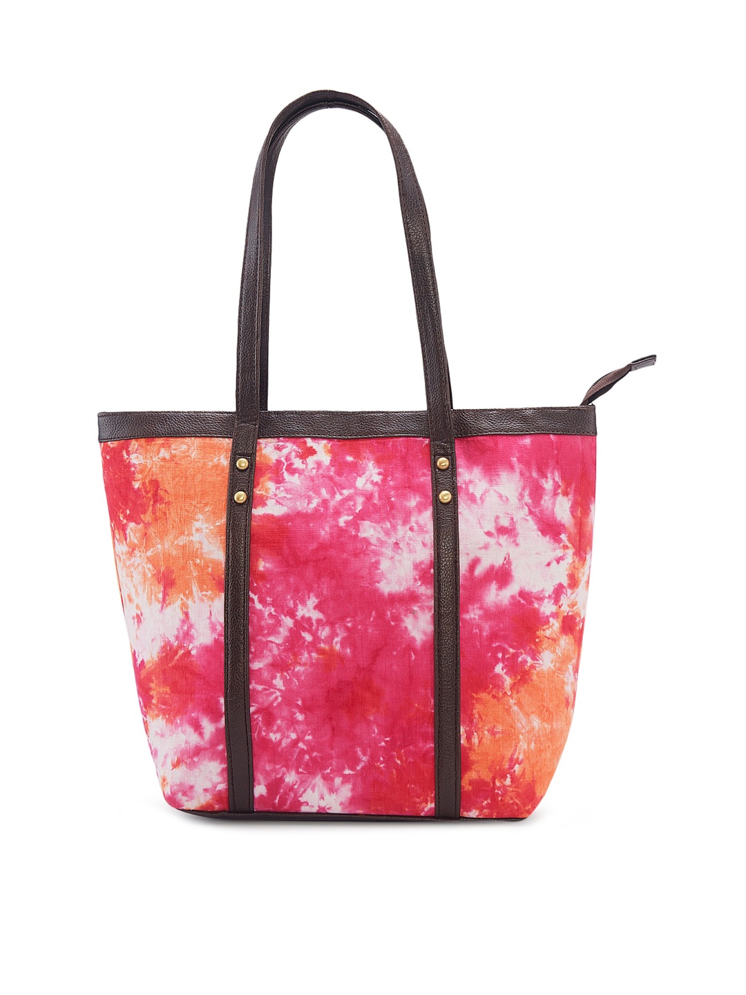 NEPRI Printed Shopper Laptop Tote Bag, Pink