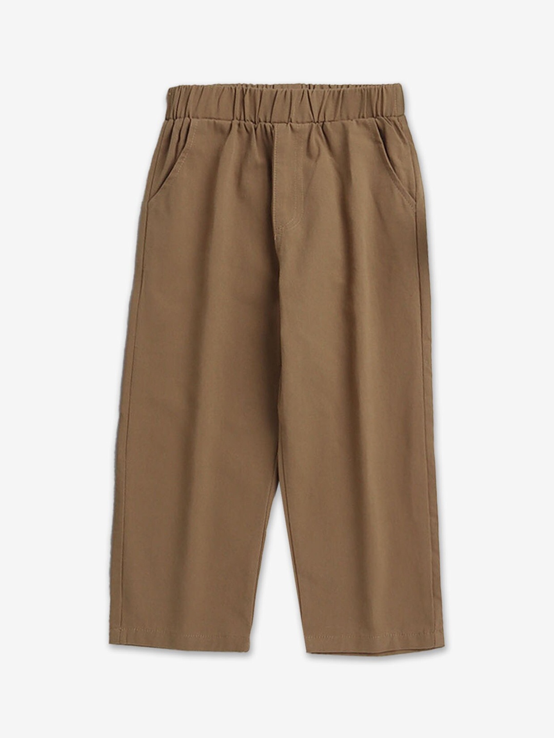 

Hopscotch Boys Mid Rise Relaxed Trousers, Brown