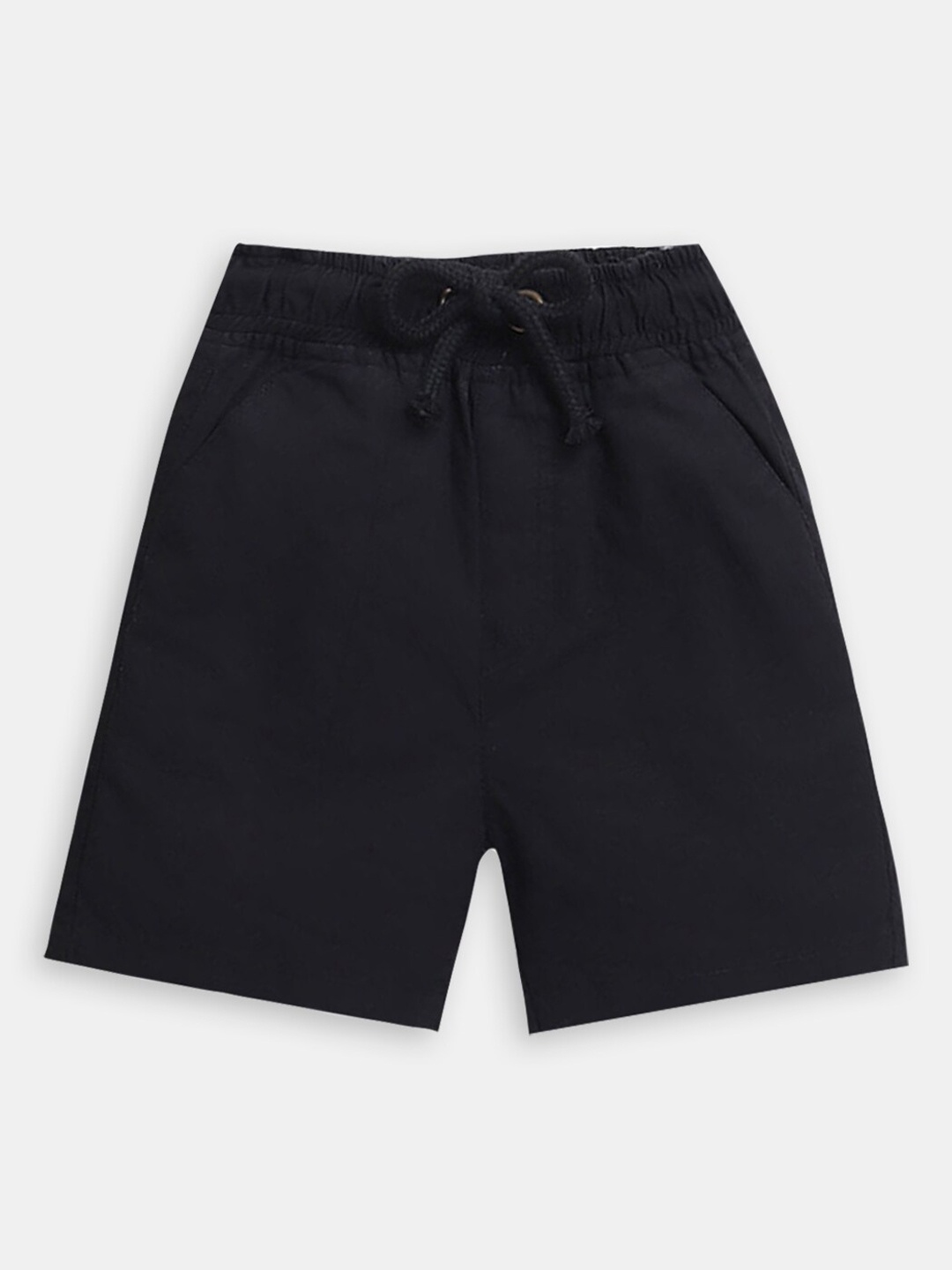 

Hopscotch Boys High-Rise Cotton Shorts, Black