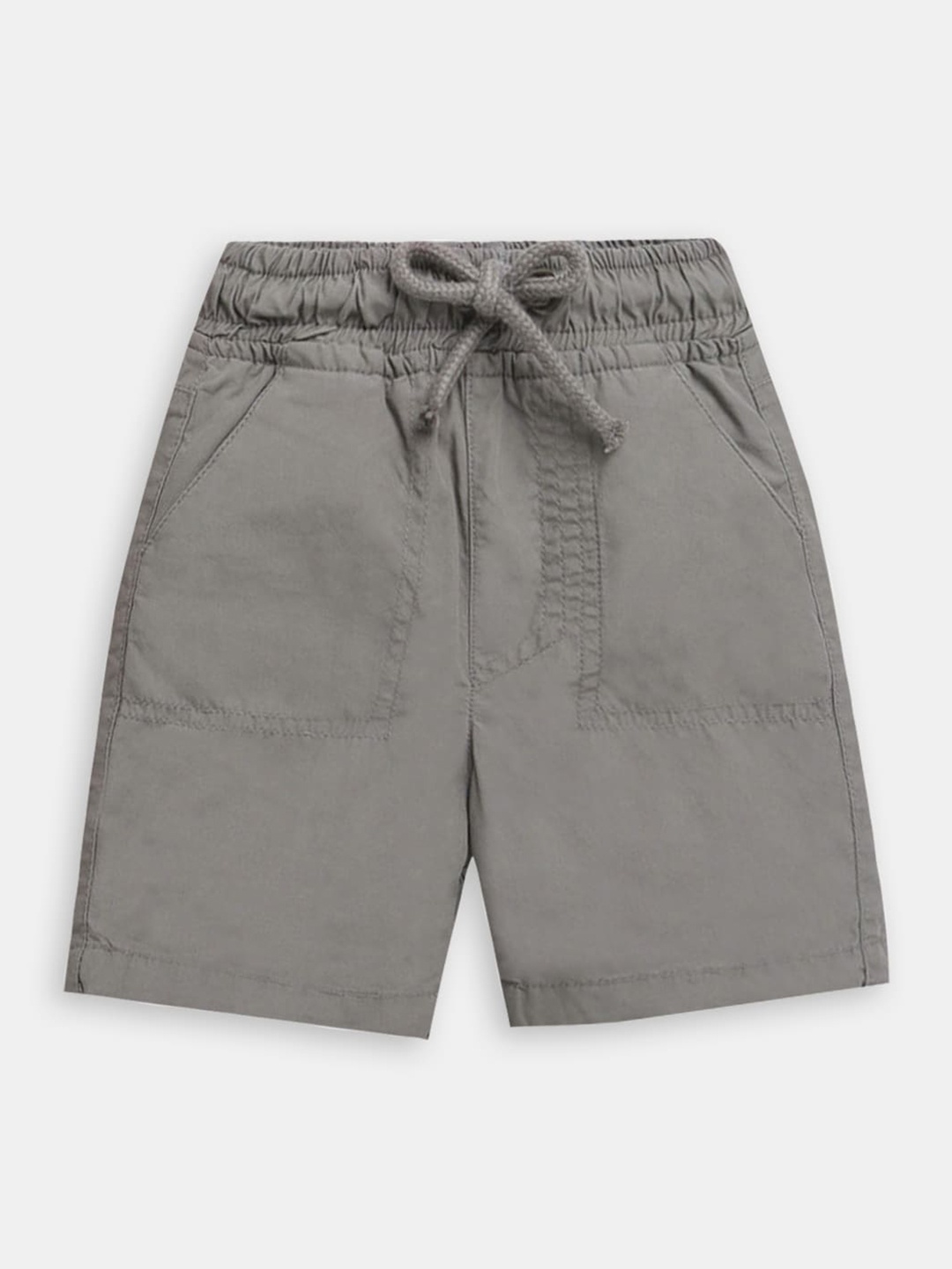

Hopscotch Boys High-Rise Cotton Shorts, Grey