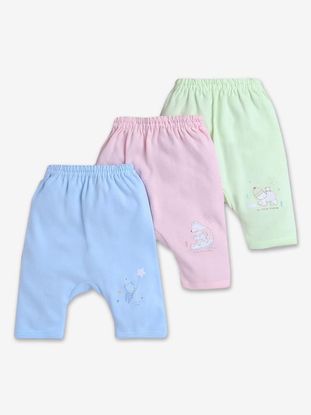 

Hopscotch Boys Pack Of 3 Cotton Regular Trousers, Blue