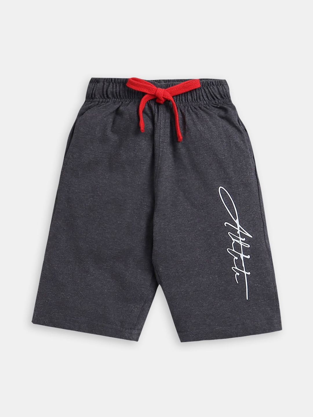

Hopscotch Boys High-Rise Cotton Shorts, Grey