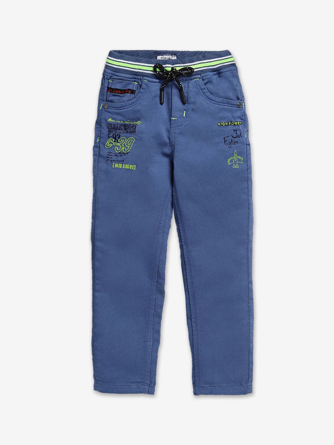 

Hopscotch Boys Relaxed Regular Fit Cotton Trousers, Blue