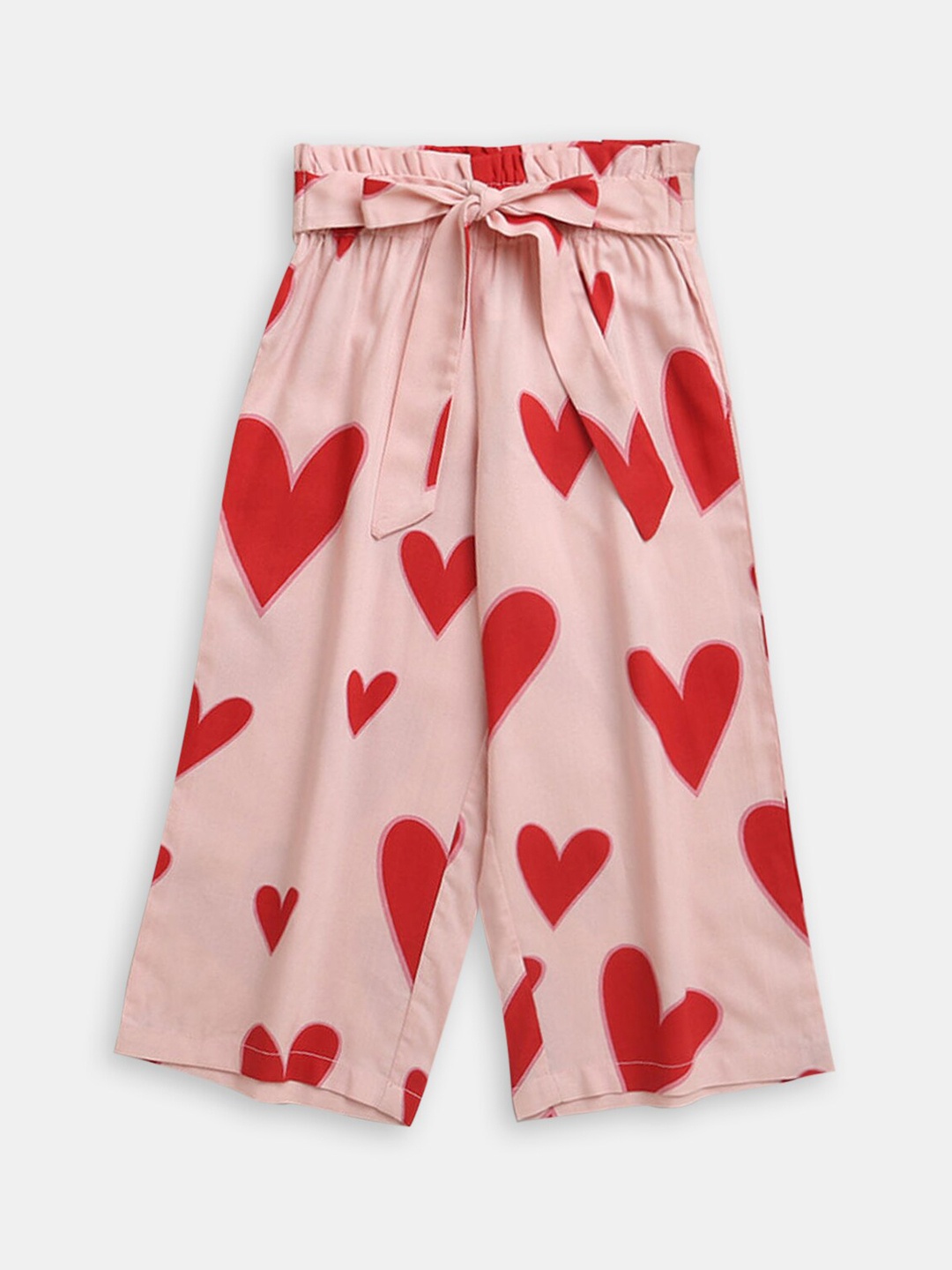 

Hopscotch Girls Printed Relaxed Culottes, Pink