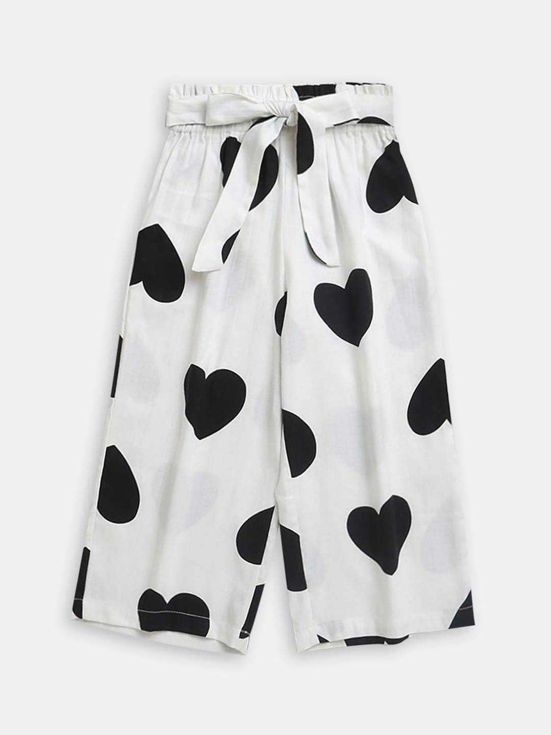 

Hopscotch Girls Printed Relaxed Culottes, Off white