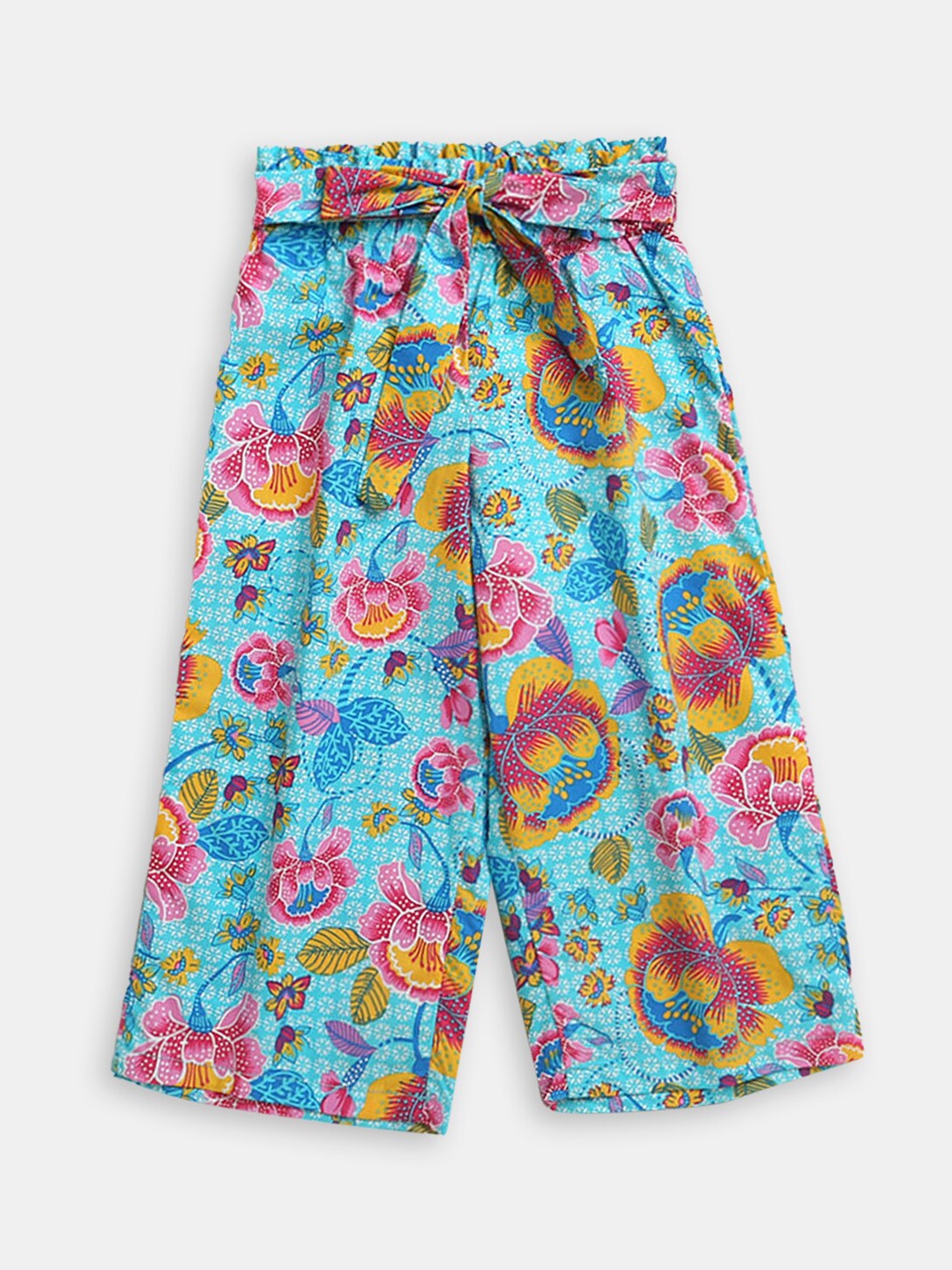 

Hopscotch Girls Floral Printed Relaxed Culottes, Blue