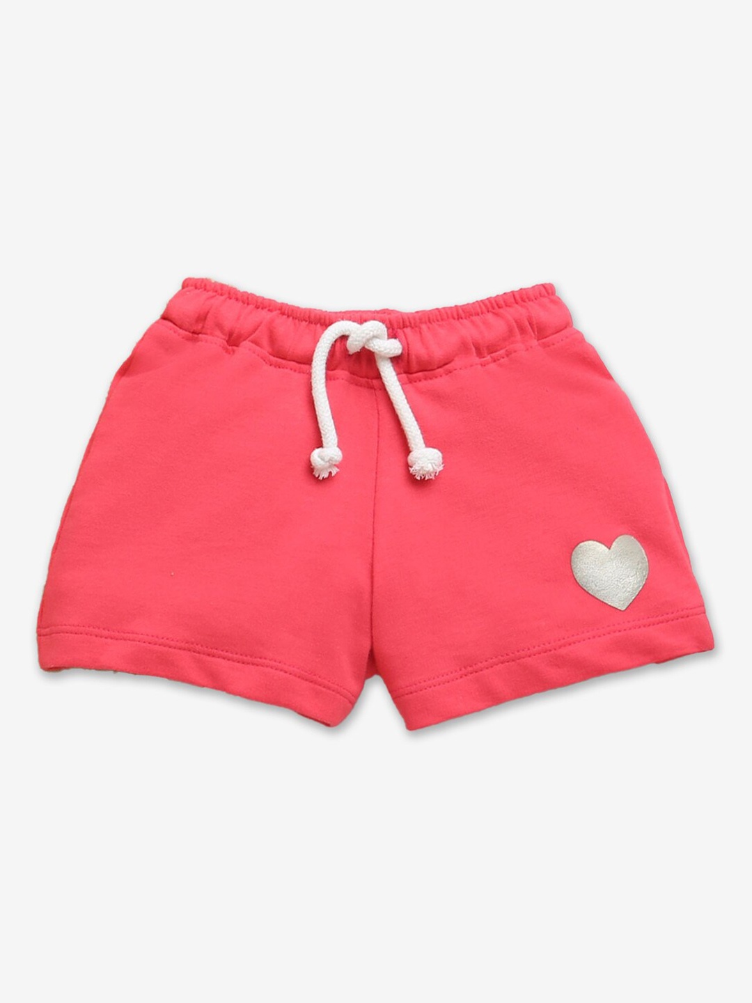 

Hopscotch Girls High-Rise Cotton Shorts, Pink