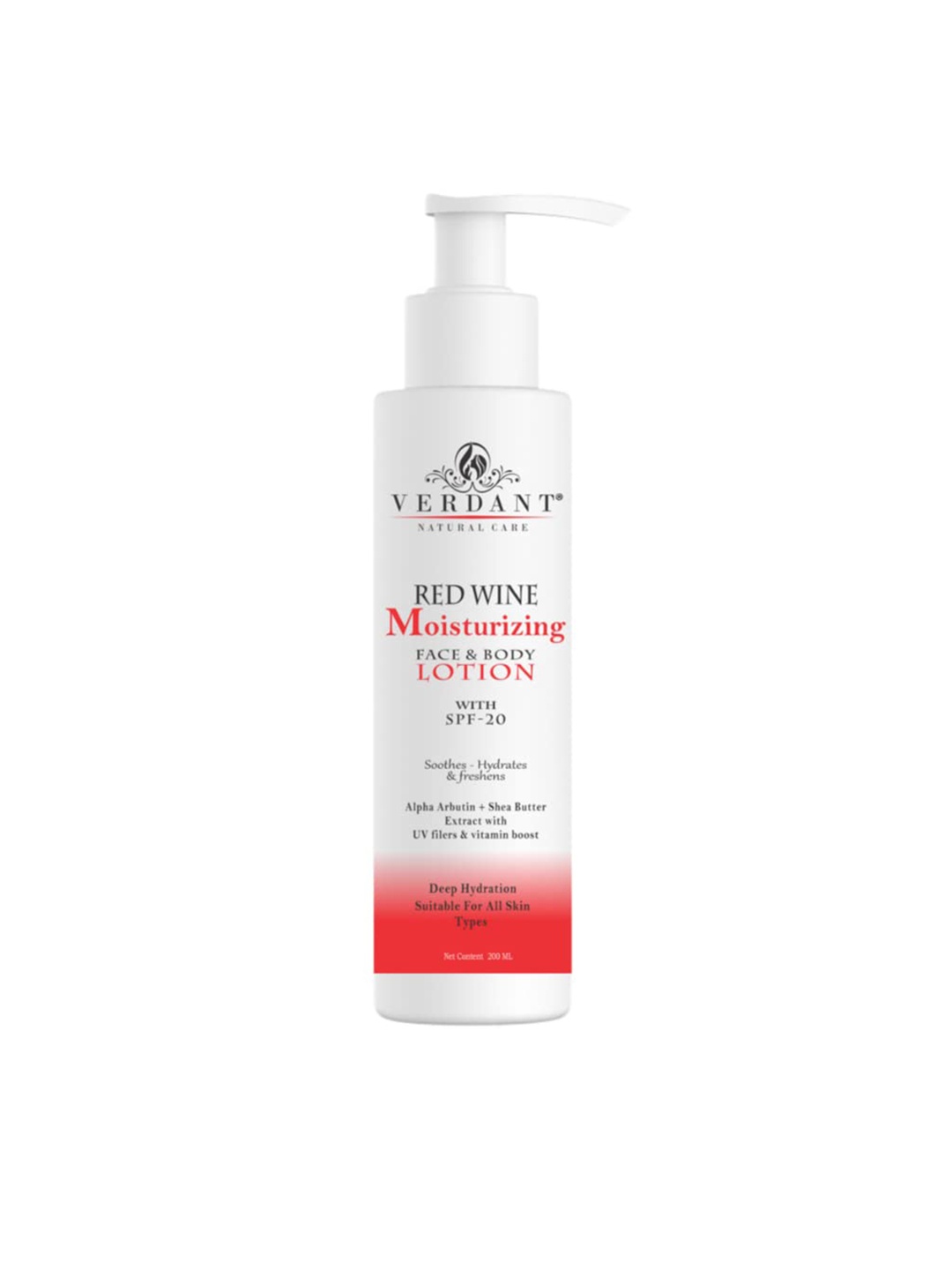 

Verdant Natural Red Wine Care Body Lotion SPF-20 200ml, Na