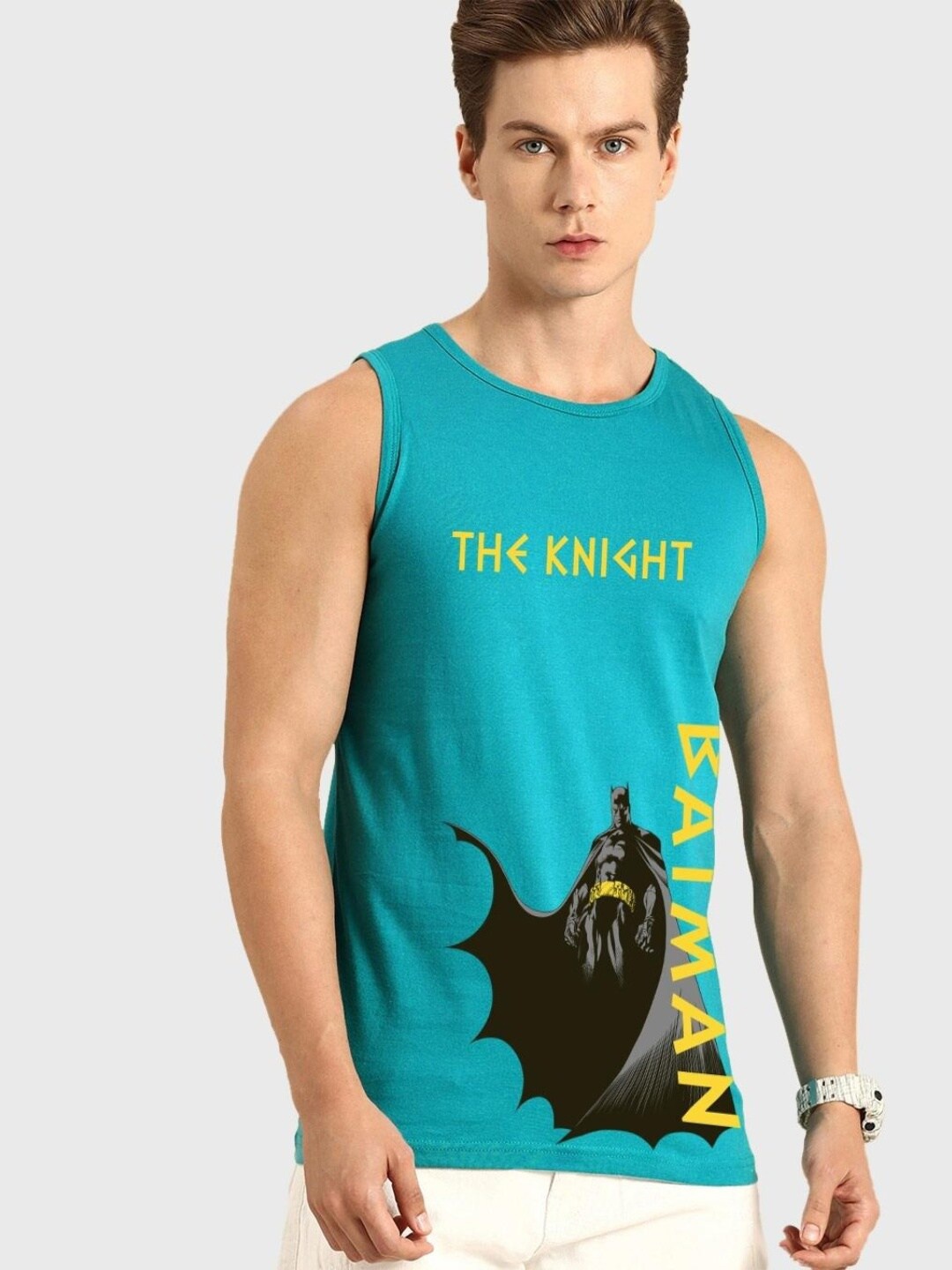 

Bewakoof Batman Printed Cotton T-shirt, Blue