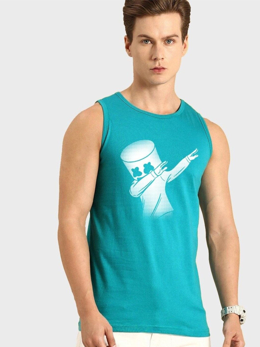 

Bewakoof Graphic Printed Cotton T-shirt, Blue