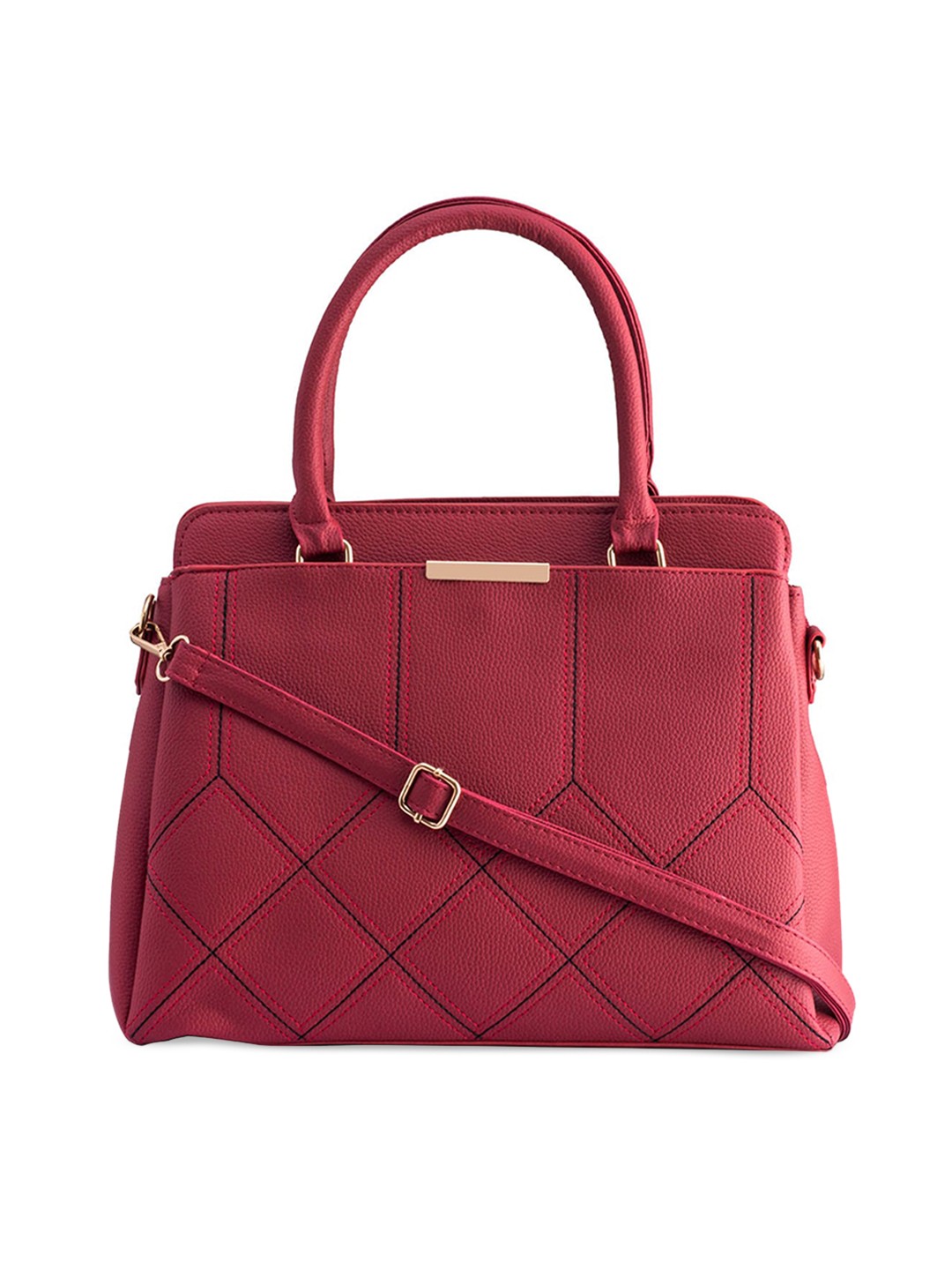 

LEGAL BRIBE Structured Shoulder Bag With Sling Strap, Red