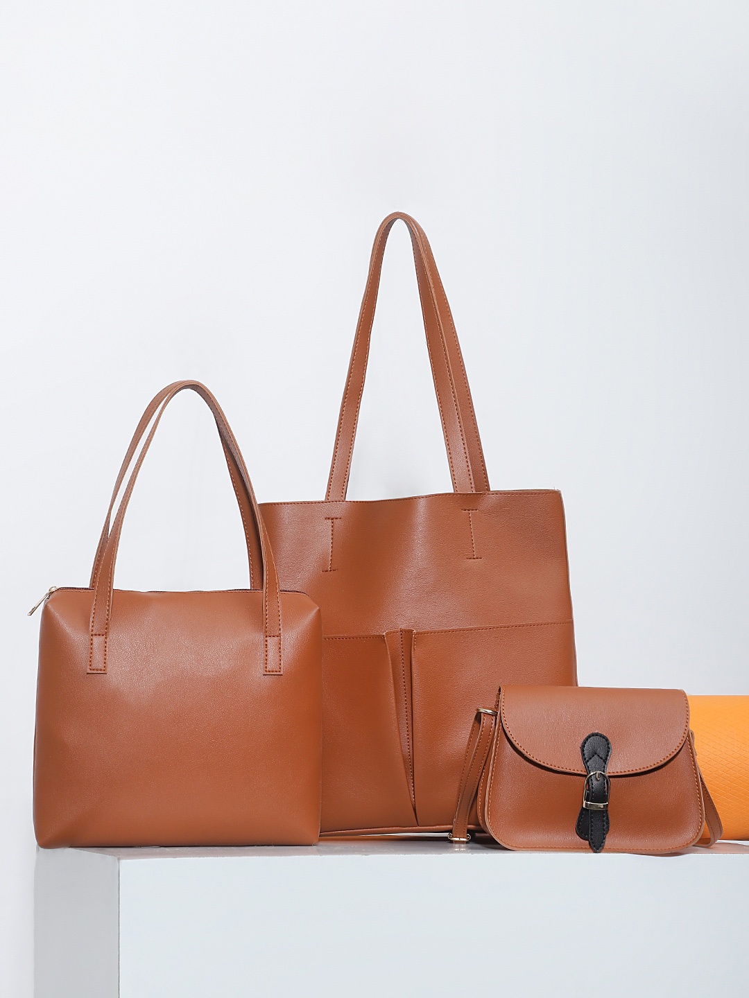 

LEGAL BRIBE PU Oversized Shopper Shoulder Bag, Tan