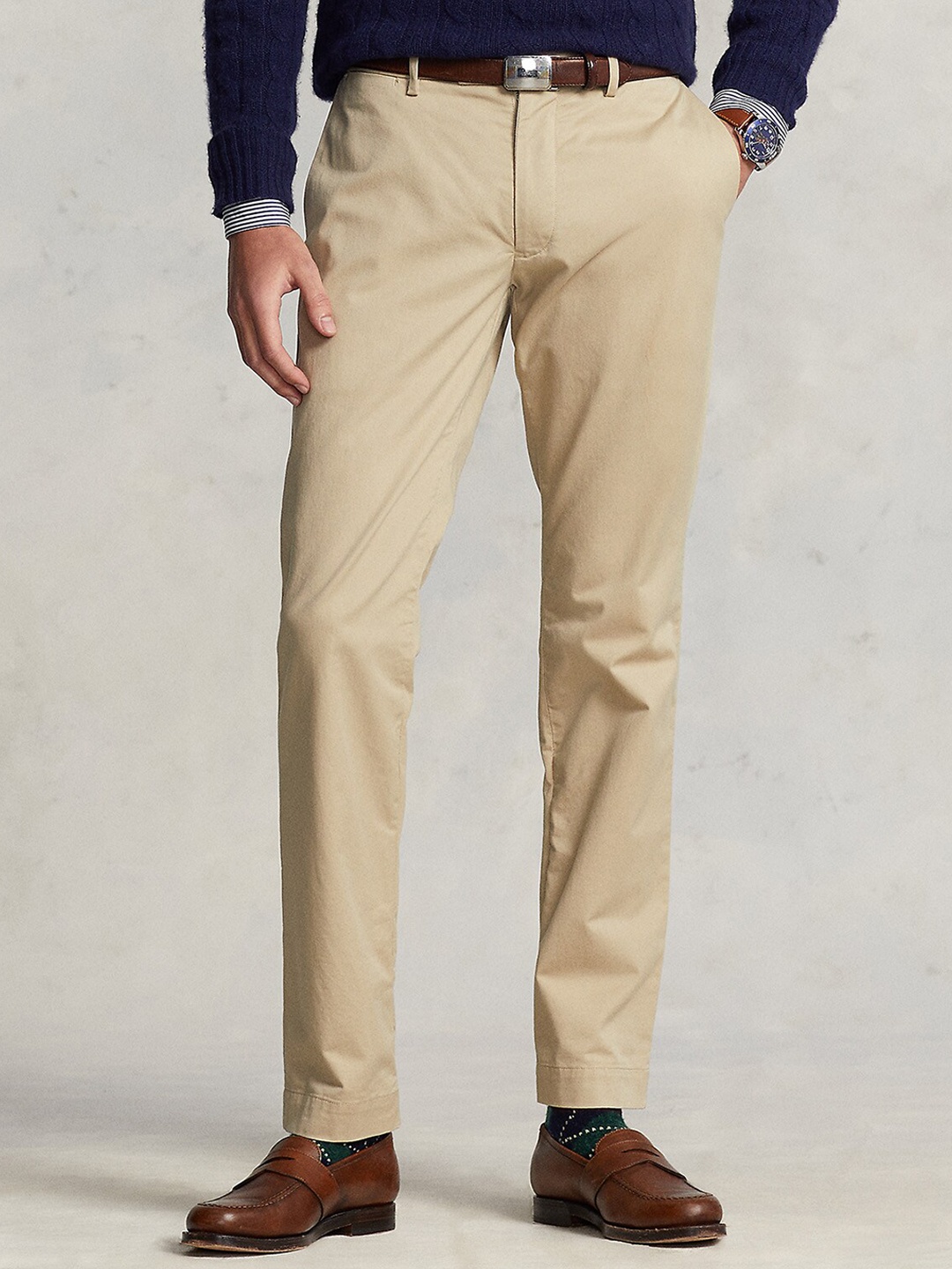 

Polo Ralph Lauren Men Cotton Slim-Fit Formal Trouser, Beige