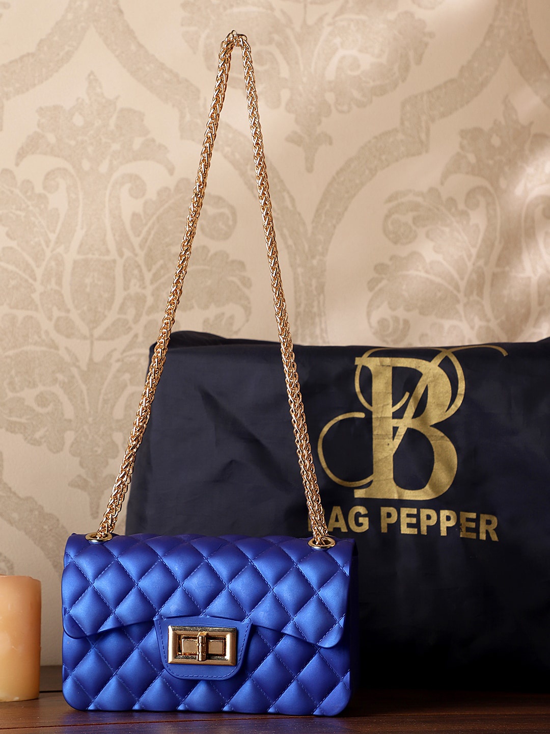 

Bag Pepper Structured Sling Bag With Quilted, Blue