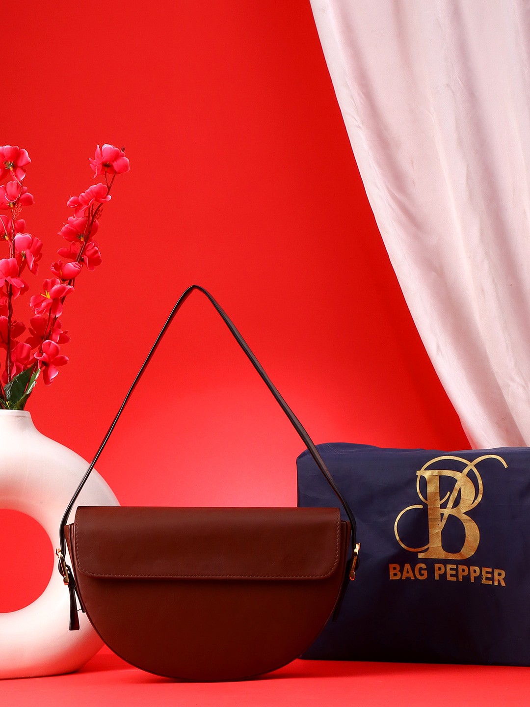 

Bag Pepper Half Moon Shoulder Bag, Coffee brown