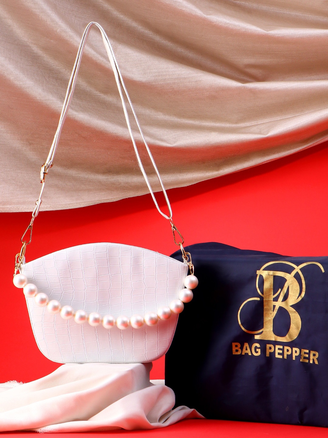 

Bag Pepper Textured Structured Sling Bag, Blue