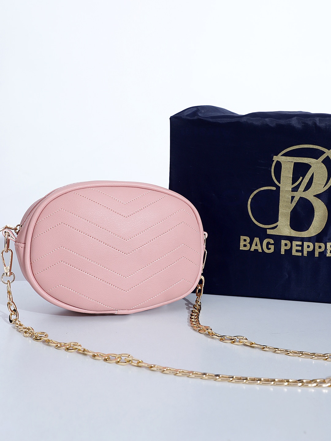

Bag Pepper Structured Sling Bag With Quilted, Pink