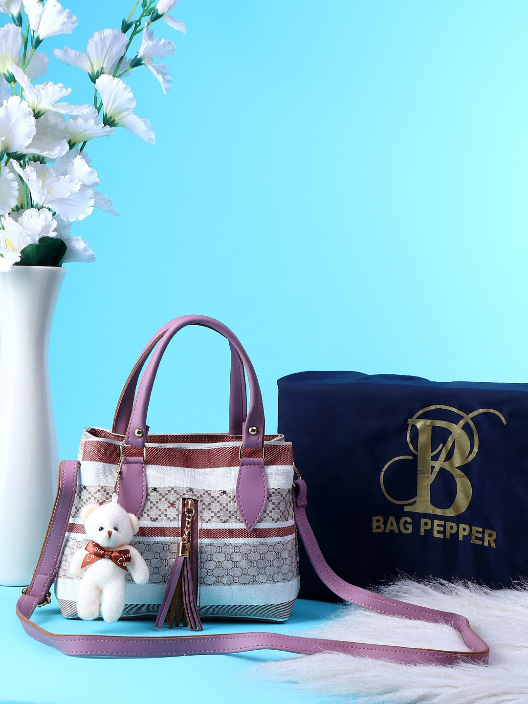 

Bag Pepper Women Geometric Printed Handheld Bag, Purple