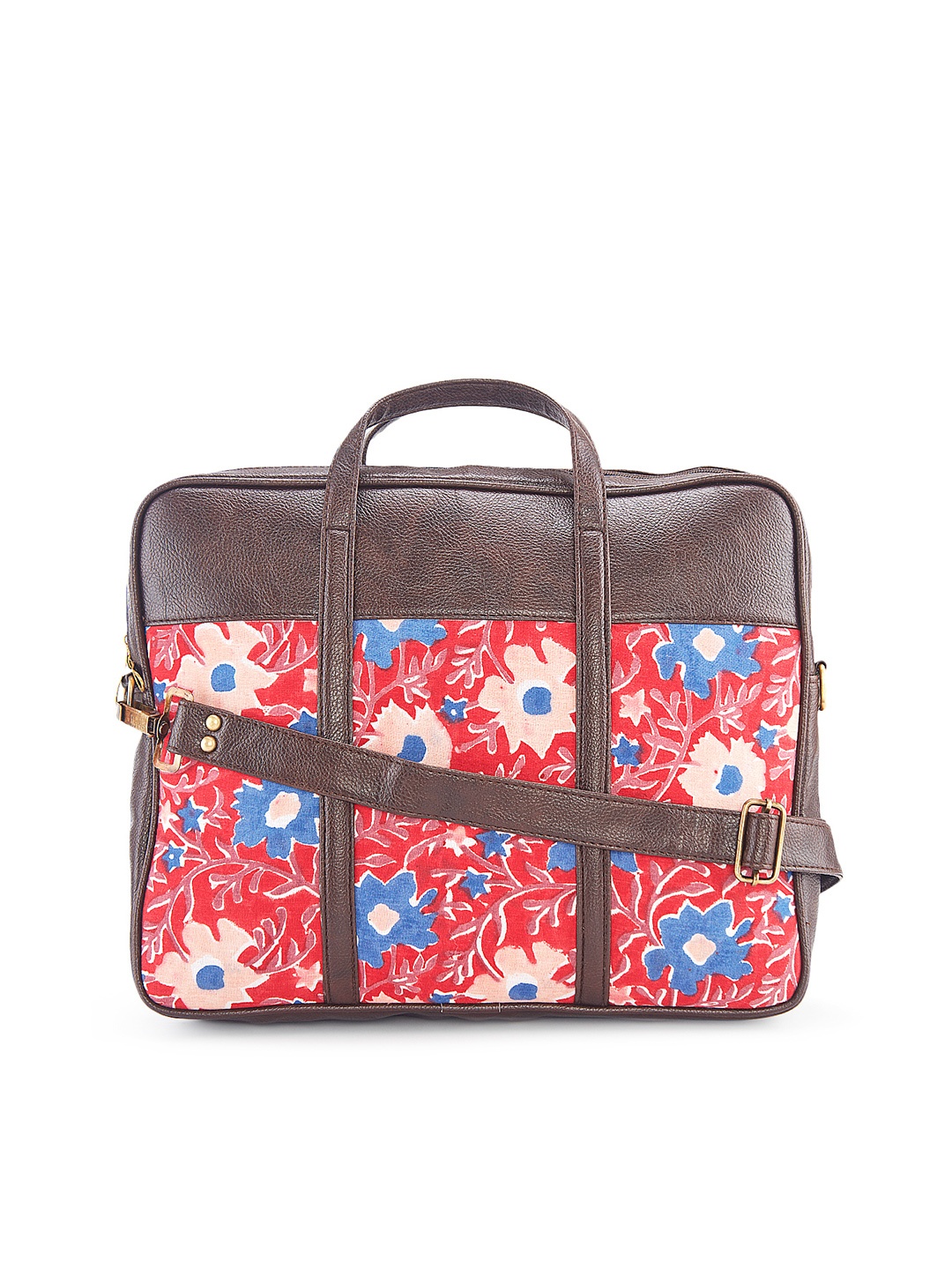 

NEPRI Printed Laptop Bag, Red